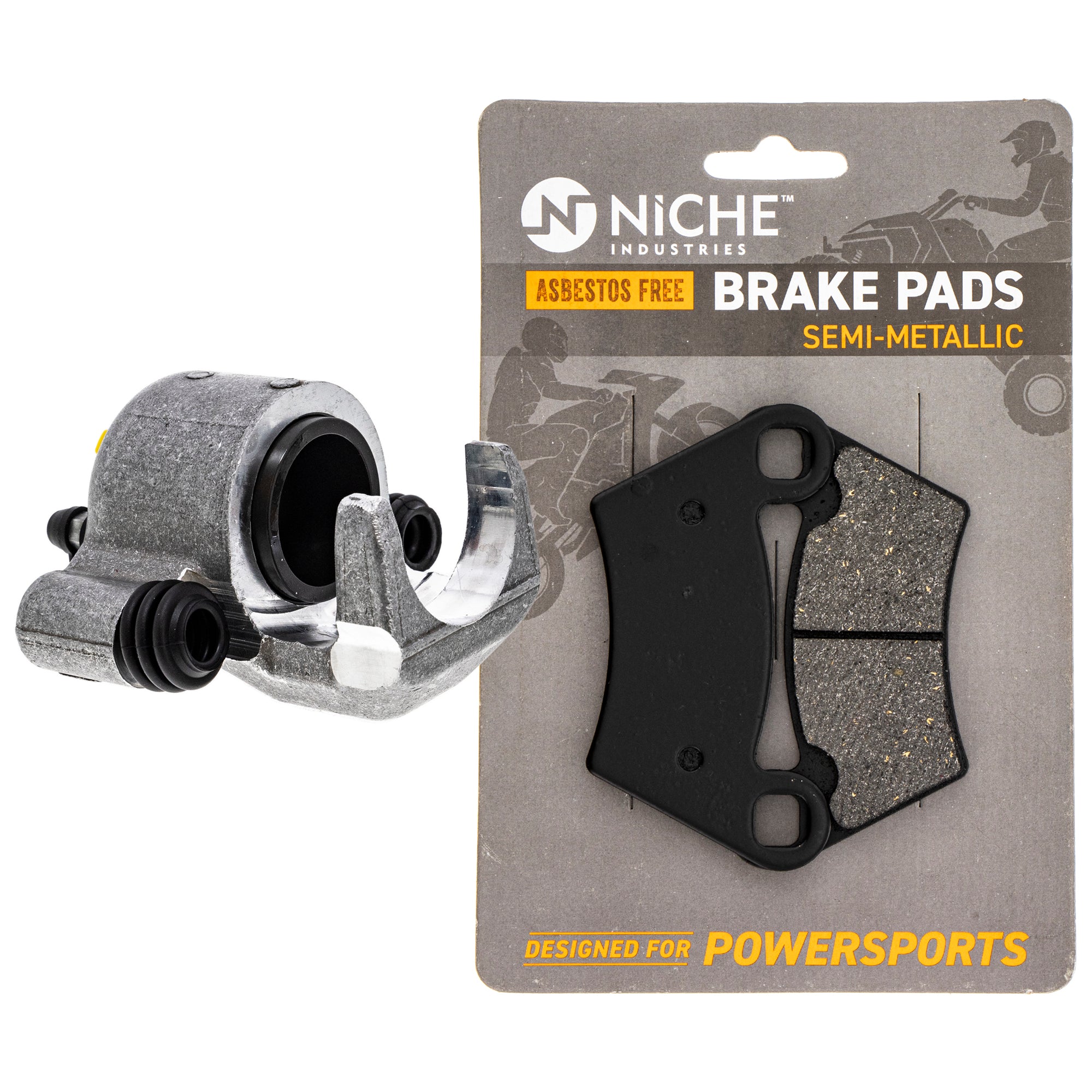 Right Brake Caliper & Pad Kit for Polaris GEM Sportsman Scrambler RZR Ranger 2202413 NICHE MK1001097