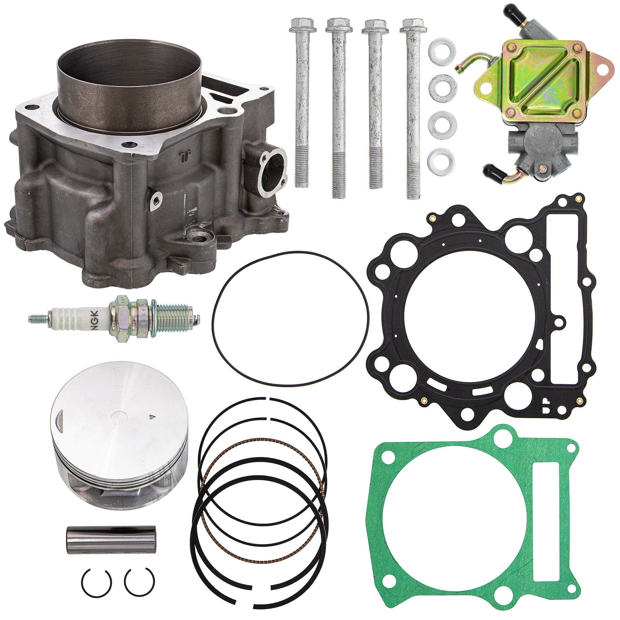 Big Bore Cylinder Fuel Pump Piston Gasket Stud Kit for zOTHER Yamaha Rhino 90201-102G9-00 NICHE MK1001128