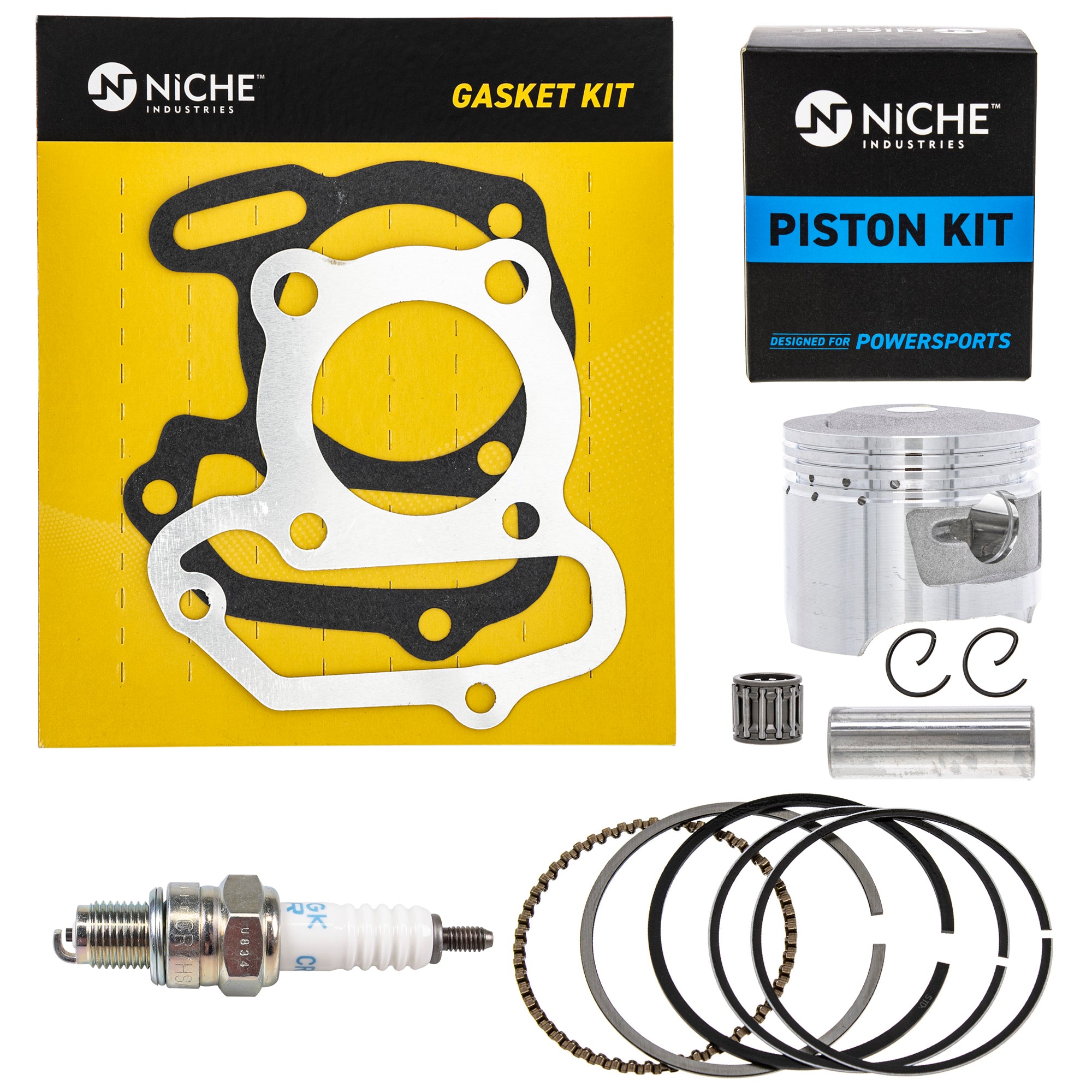 Piston Gasket Kit for Yamaha Raptor Moto Grizzly Badger 55X-11638-00-00 55X-11636-00-00 NICHE MK1001139