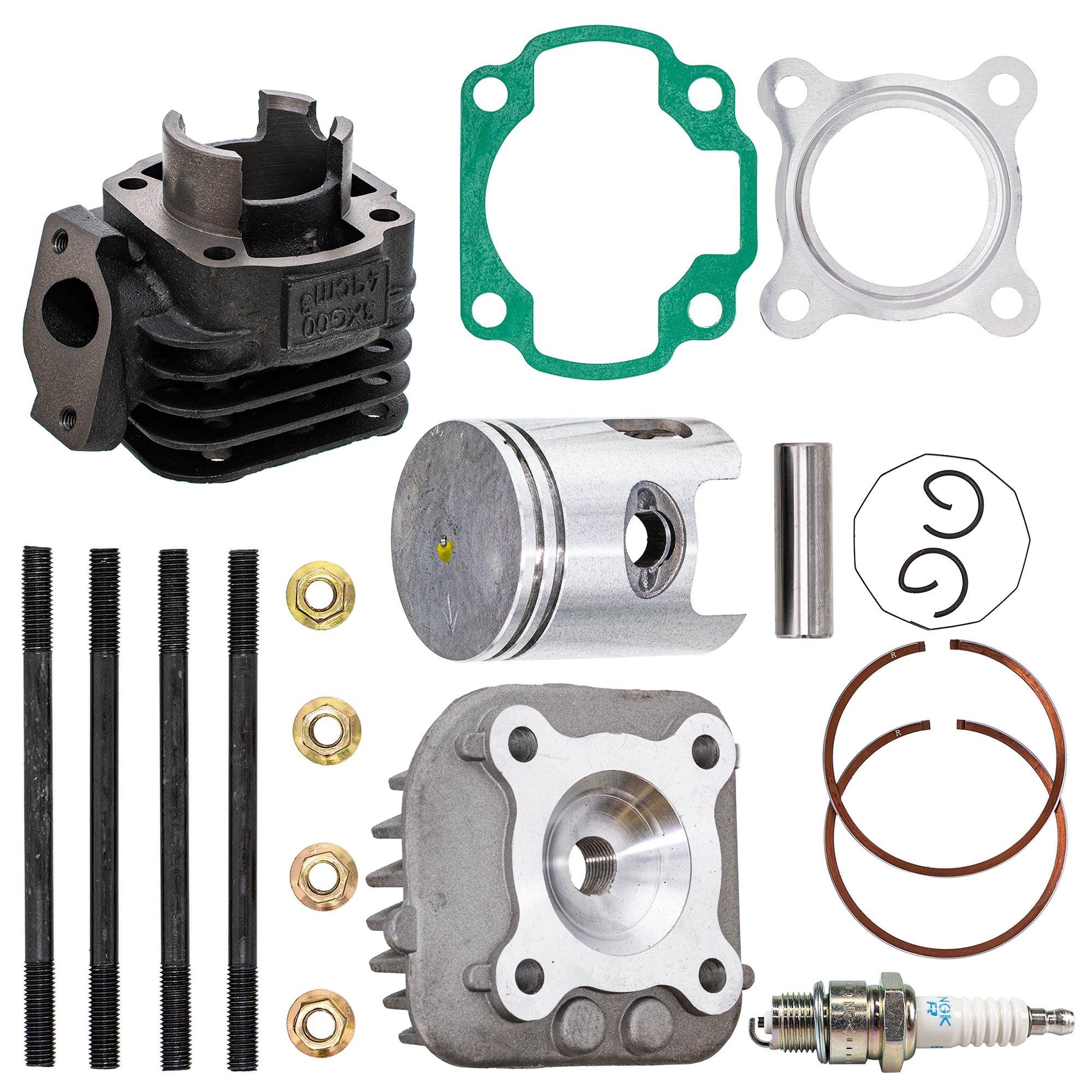Cylinder Head Piston Gasket Stud Spark Plug Kit for zOTHER Yamaha Suzuki Polaris Kawasaki NICHE MK1001214