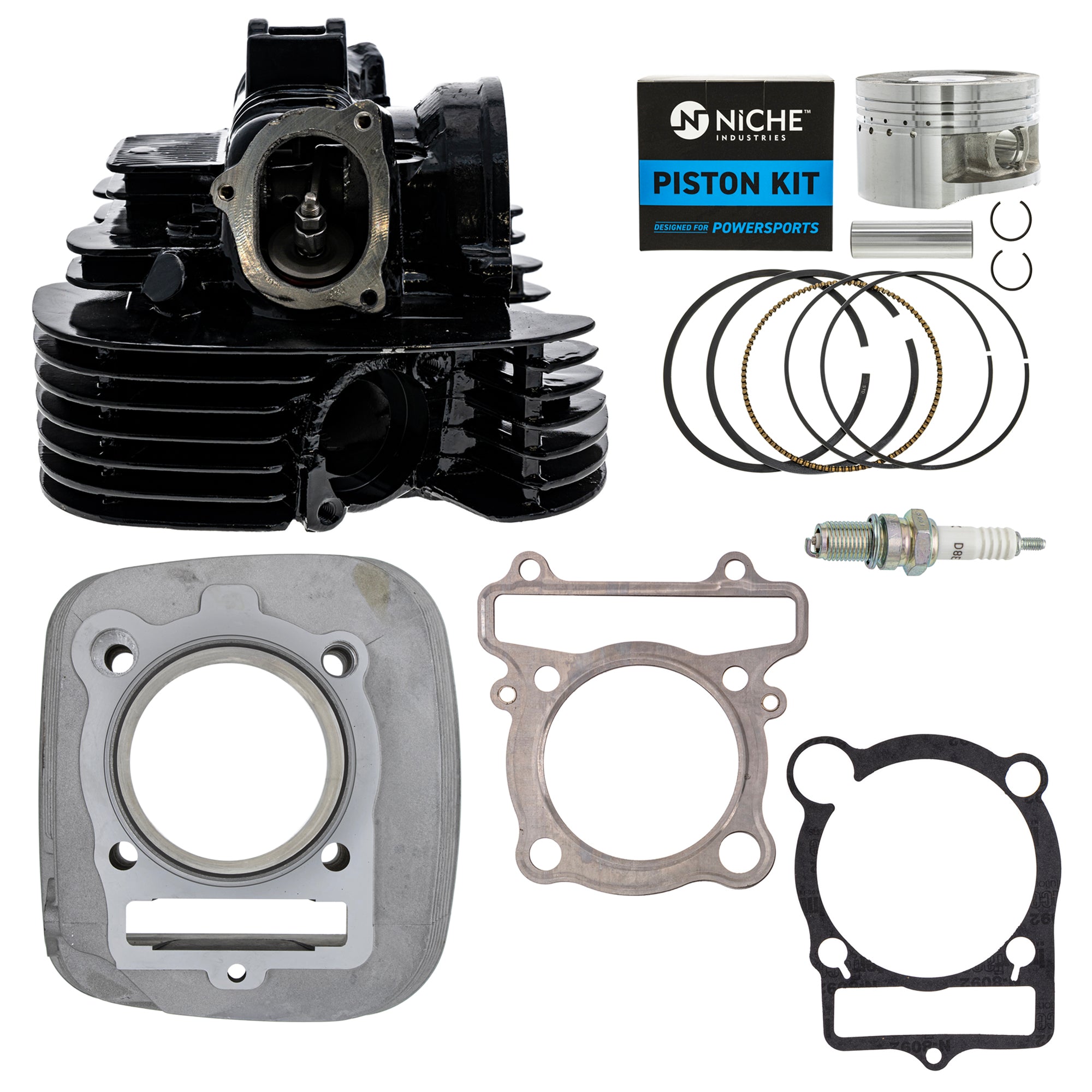 Cylinder Head Piston Gasket Spark Plug Kit for zOTHER Yamaha Wolverine Warrior Raptor Moto NICHE MK1001232