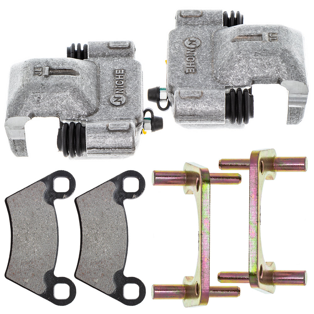 Rear Brake Calipers & Pads Set for Polaris GEM Sportsman RZR Ranger 1912137 1912136 NICHE MK1001239