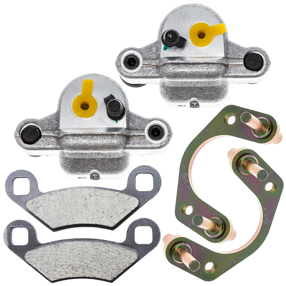 Front Brake Calipers & Pads Set for zOTHER Polaris GEM Sportsman Predator Outlaw Hawkeye NICHE MK1001243