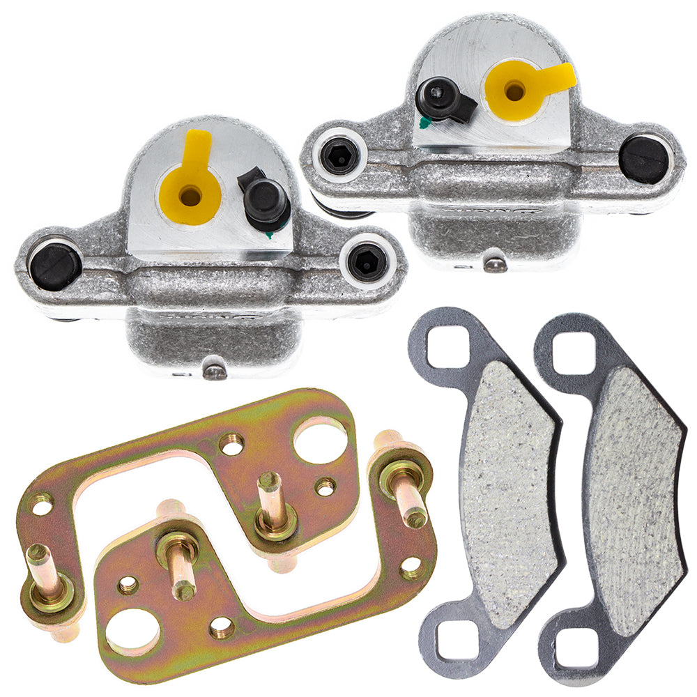 Front Brake Calipers & Pads Set for zOTHER Polaris GEM Trail Scrambler 1910869 1910868 NICHE MK1001244