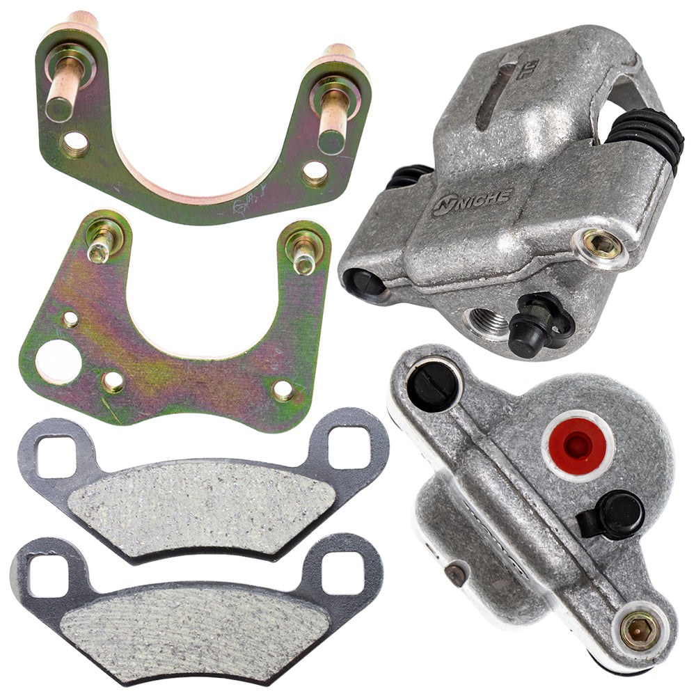 Front Brake Calipers & Pads Set for zOTHER Polaris Outlaw 5135454 1911049 1911048 NICHE MK1001245