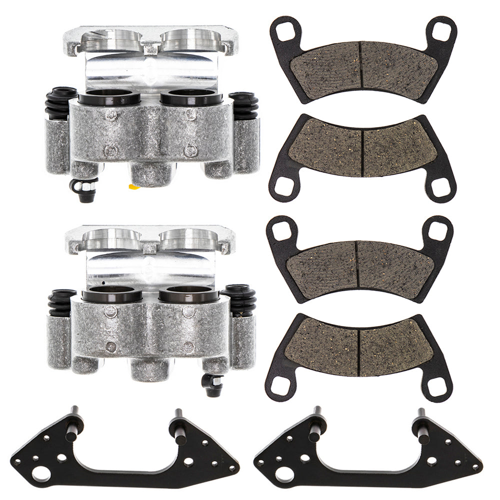 Front Brake Calipers & Pads Set for zOTHER Polaris GEM RZR Ranger E6 E2 19122561912171 NICHE MK1001251