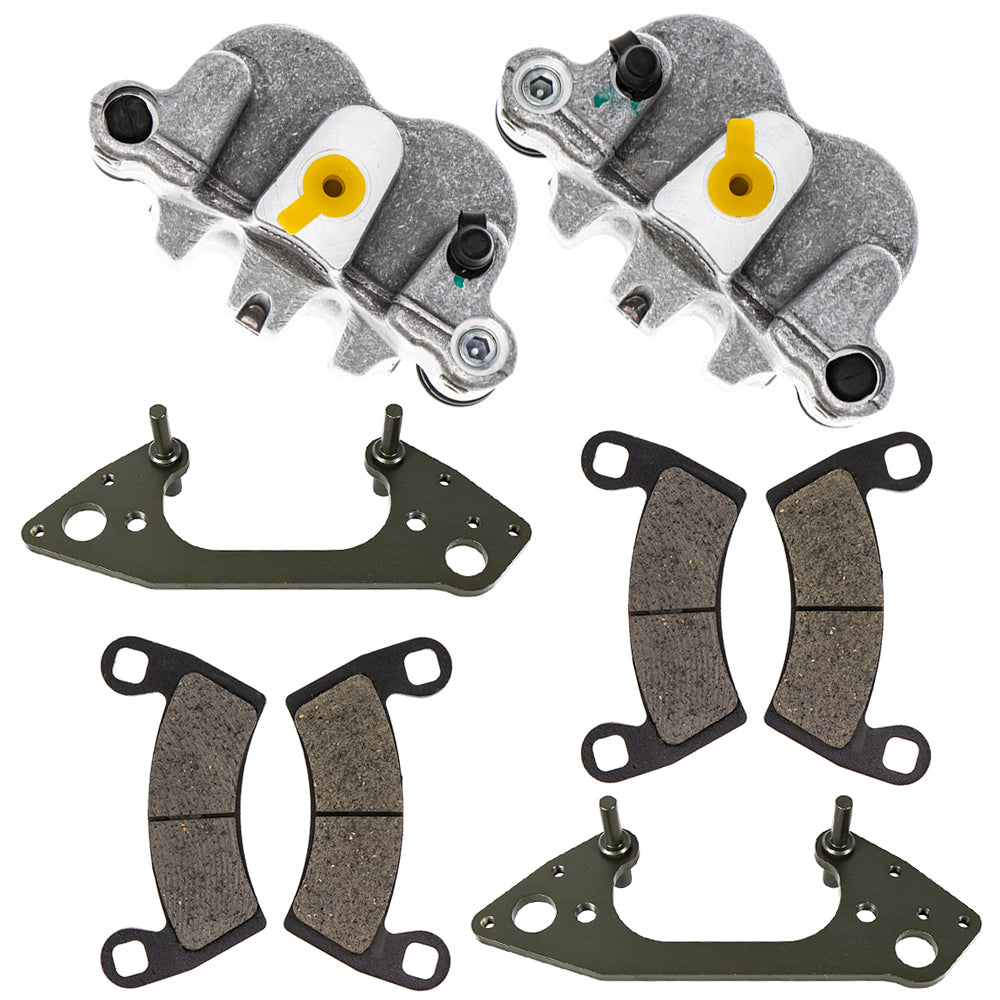 Front Brake Calipers & Pads Set for zOTHER Polaris GEM RZR Ranger MRZR E6 1912262 1912261 NICHE MK1001252