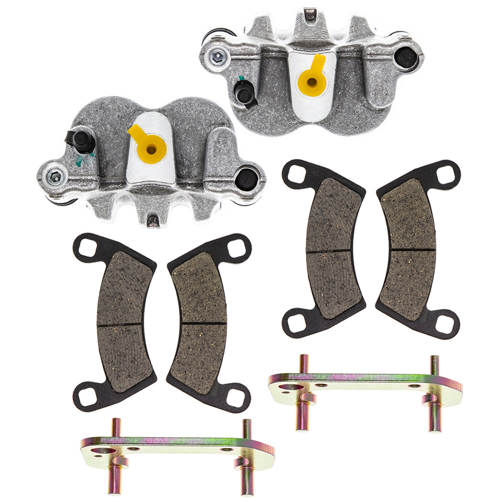 Front Brake Calipers & Pads Set for zOTHER Polaris GEM Ranger EM1400 1911632 1911631 NICHE MK1001253