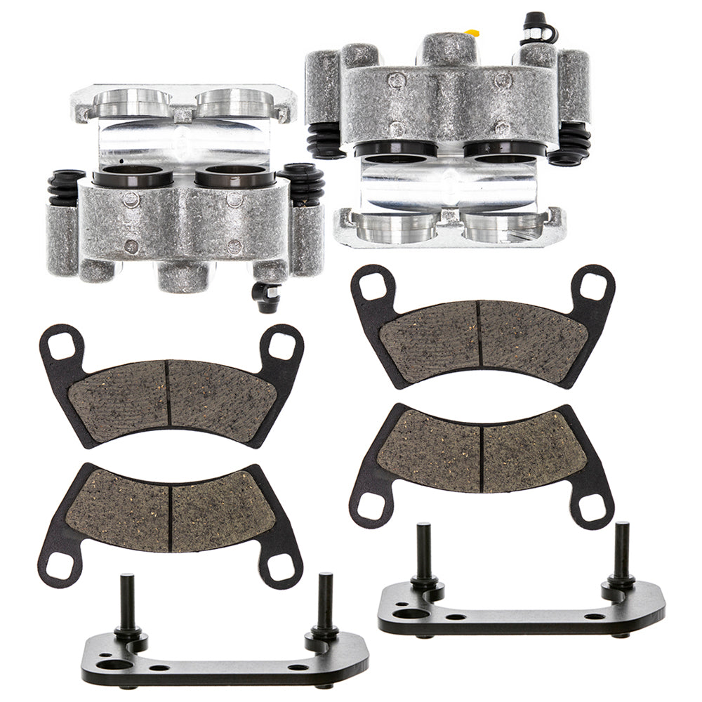 Front Brake Calipers & Pads Set for zOTHER Polaris GEM Ranger 1912485 1912484 1912184 NICHE MK1001254
