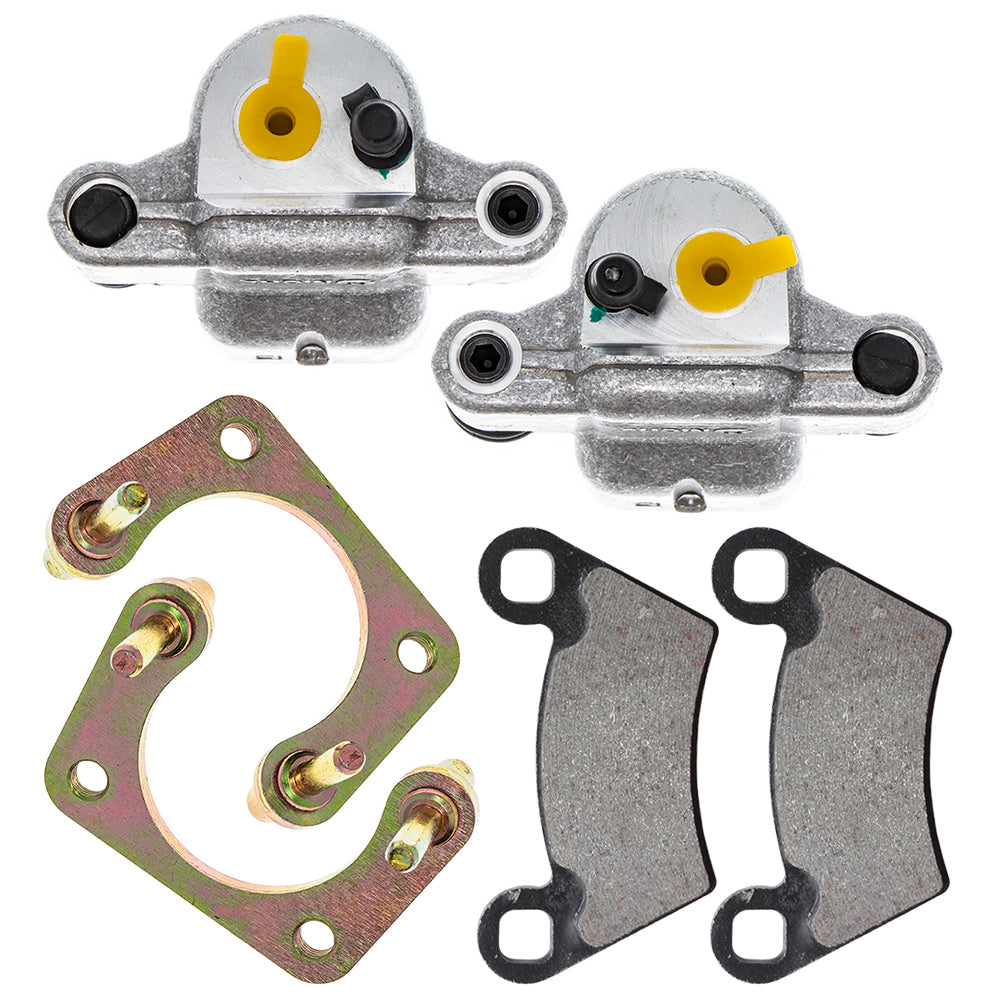 Rear Brake Calipers & Pads Set for zOTHER Polaris GEM RZR Ranger Dunn ACE 1912029 1912028 NICHE MK1001273