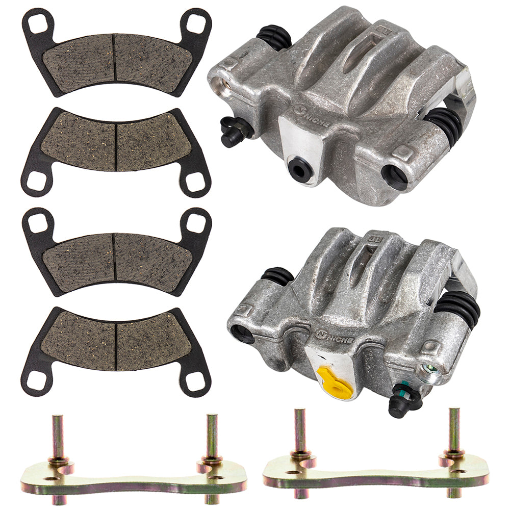 Rear Brake Calipers & Pads Set for Polaris Ranger 1912498 1912262 1912256 1912171 1912135 NICHE MK1001279