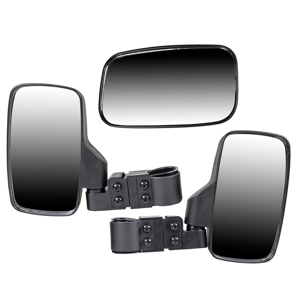 Black Break Away Side & Rear View Mirror for zOTHER Viking Stampede RZR Rhino K-MIR-0015 NICHE MK1002348
