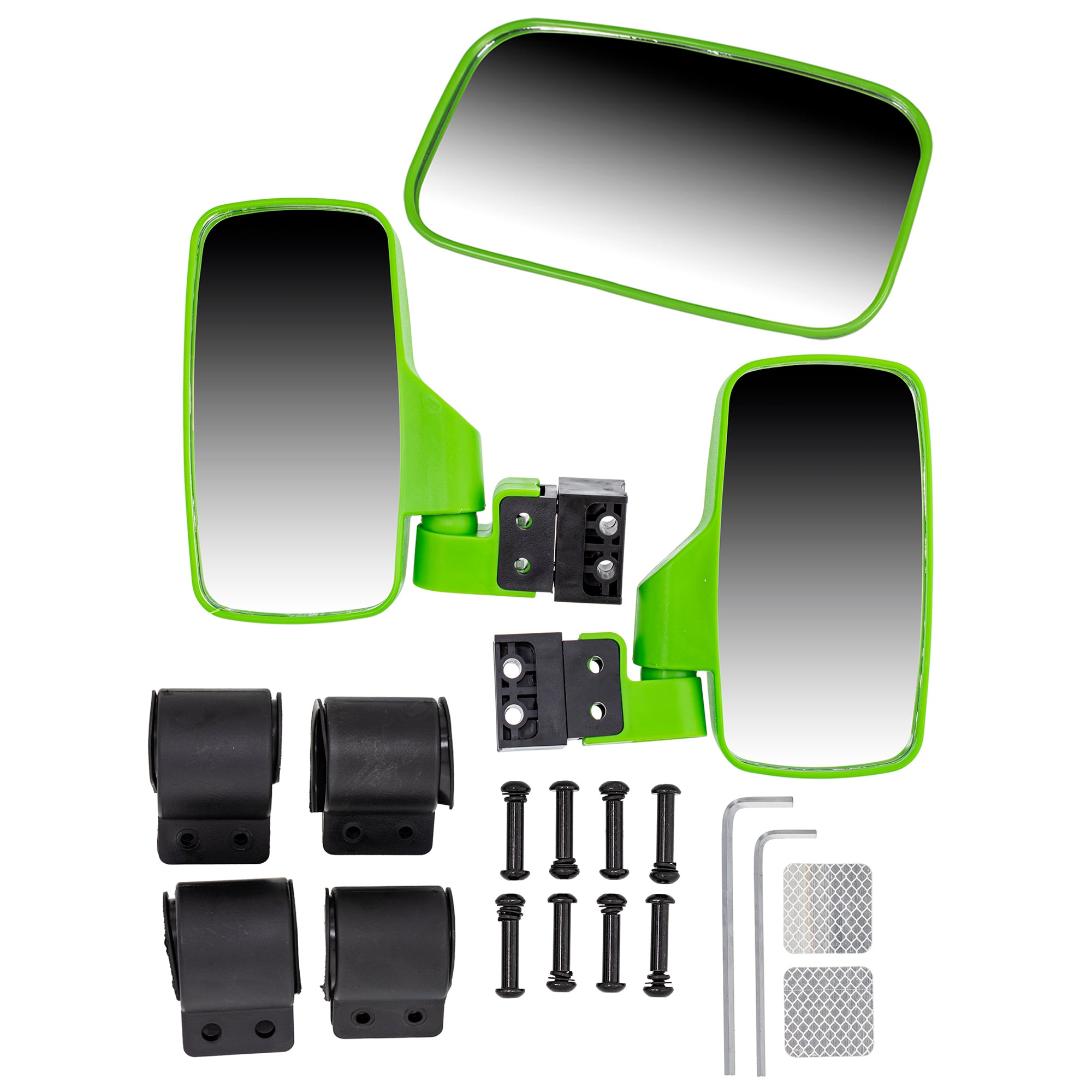 Green Break Away Side & Rear View Mirror for zOTHER Stampede RZR Dunn K-MIR-0017 NICHE MK1001408
