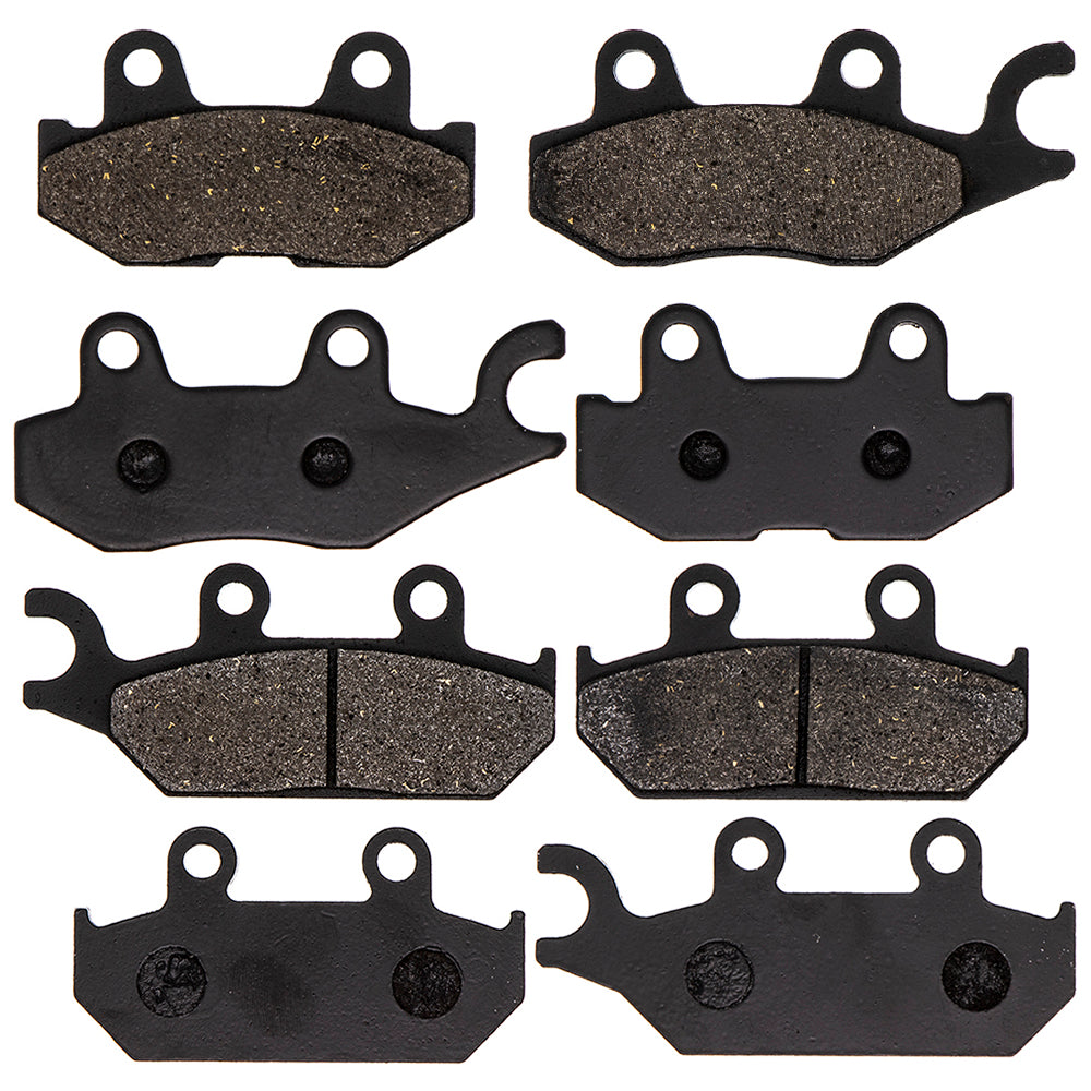 Semi-Metallic Brake Pads Kit Front/Rear for zOTHER Yamaha Wolverine Viking 1XD-25805-10-00 NICHE MK1001543