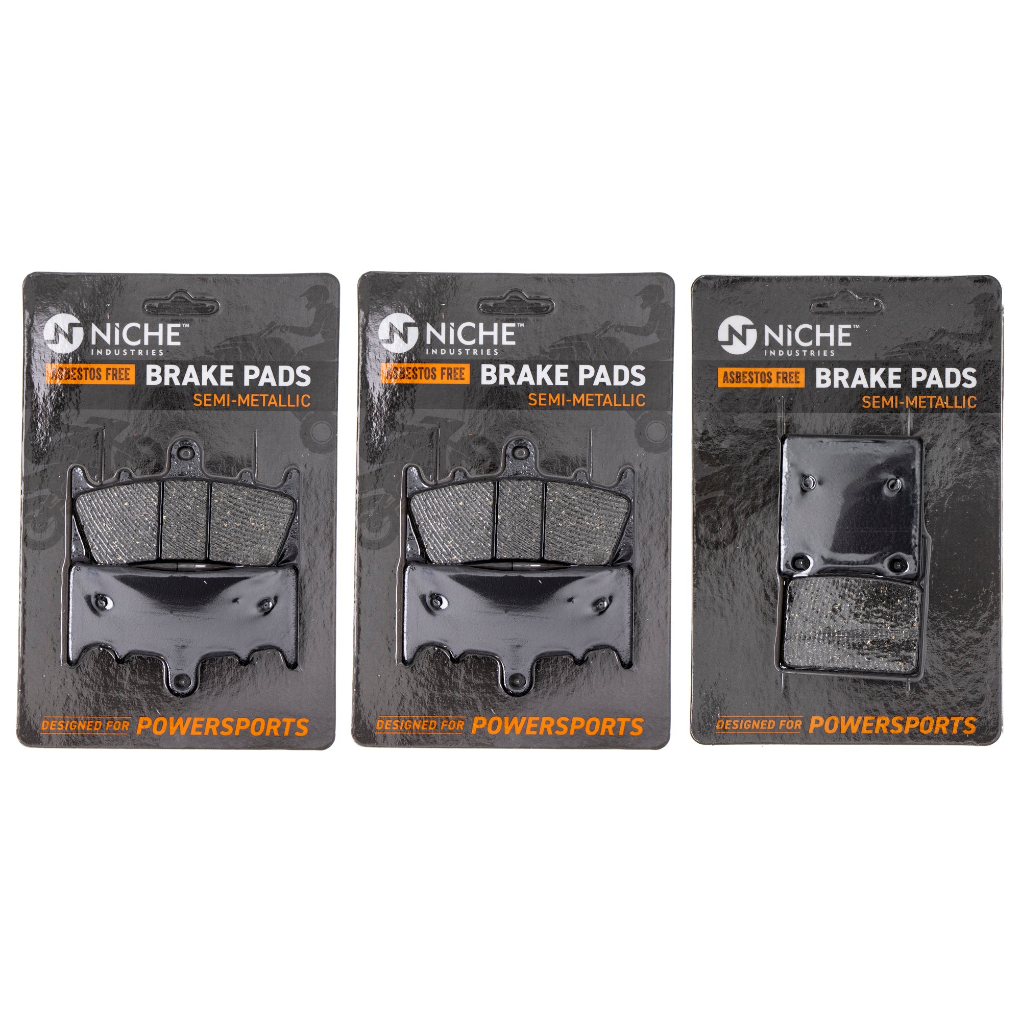 Semi-Metallic Brake Pad Set Front/Rear for Kawasaki ZRX1200R ZRX1100 Ninja 43082-1200 NICHE MK1002448