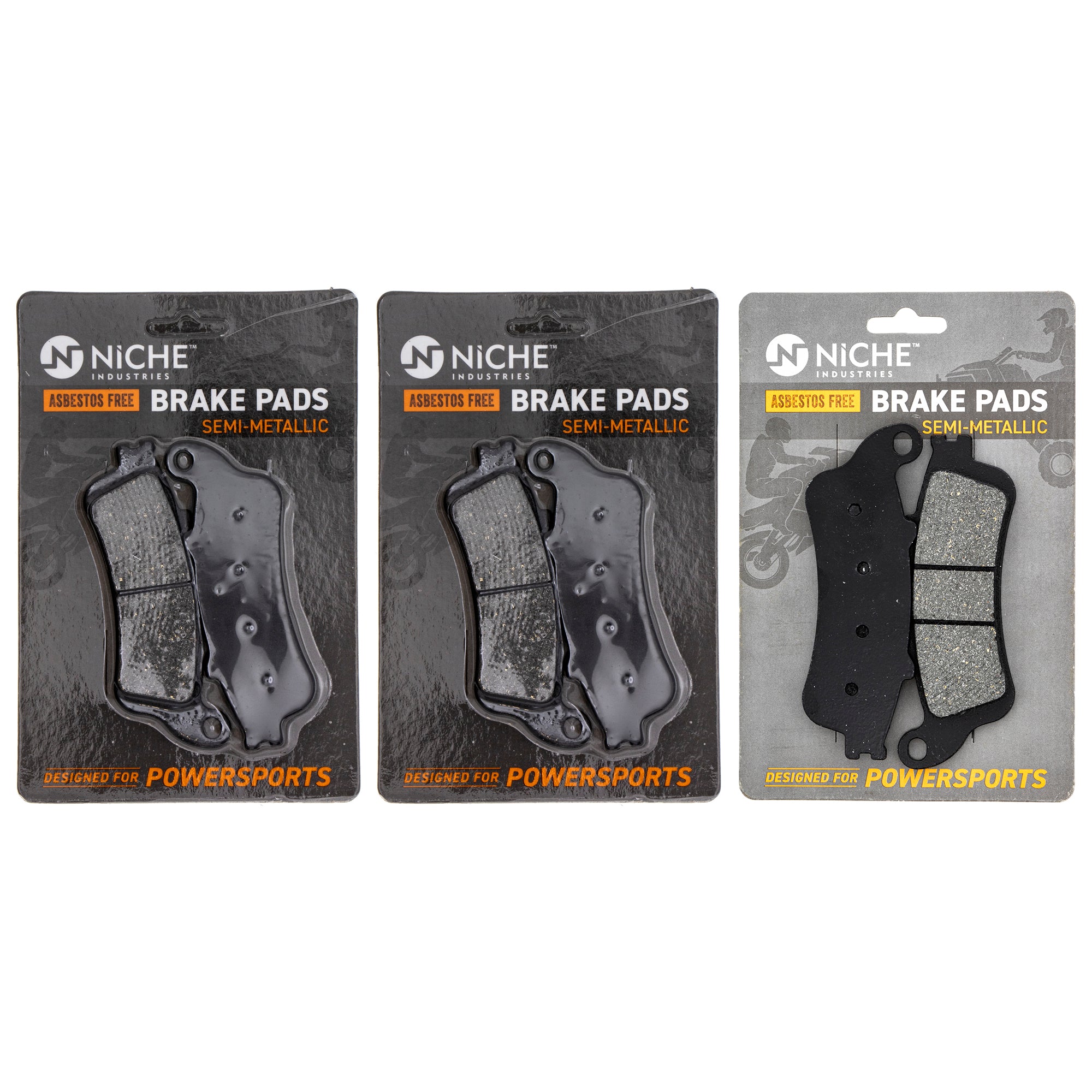 Semi-Metallic Brake Pad Set Front/Rear for zOTHER Honda Goldwing 06456-MCA-016 NICHE MK1002454