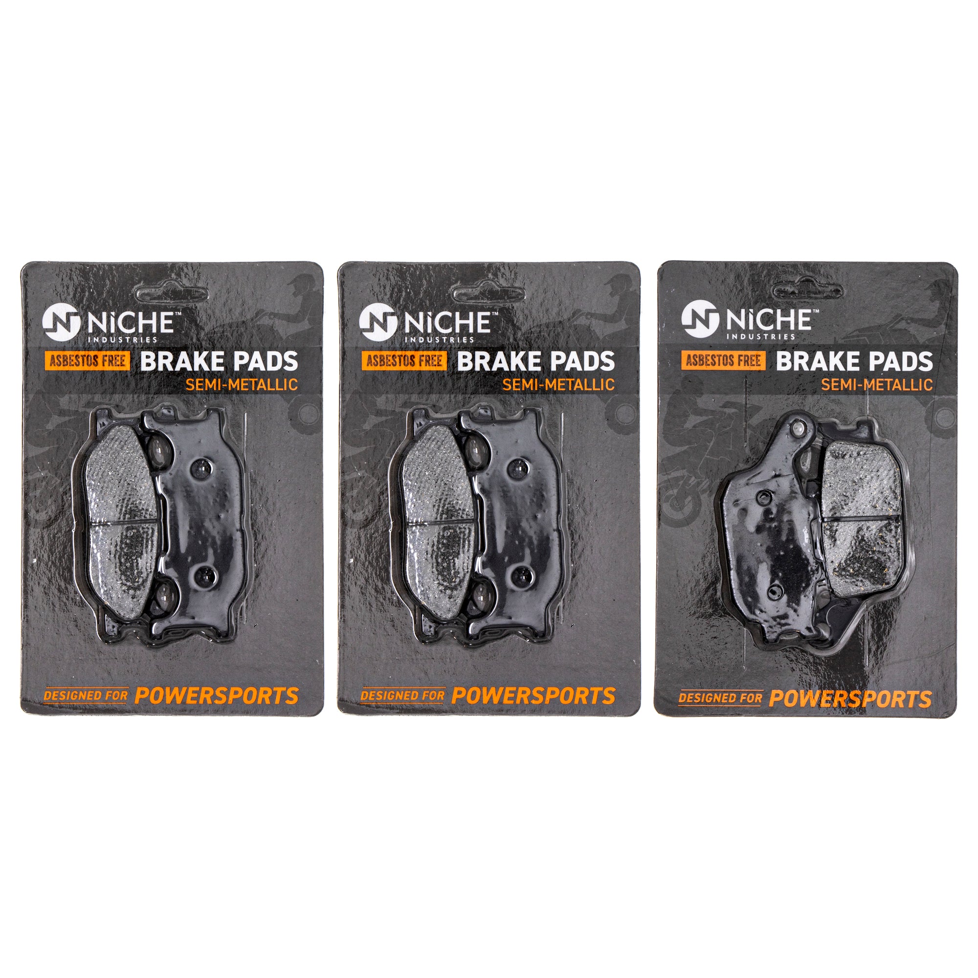 Semi-Metallic Brake Pad Set Front/Rear for zOTHER Yamaha FZ6 5VX-25806-00-00 NICHE MK1007831