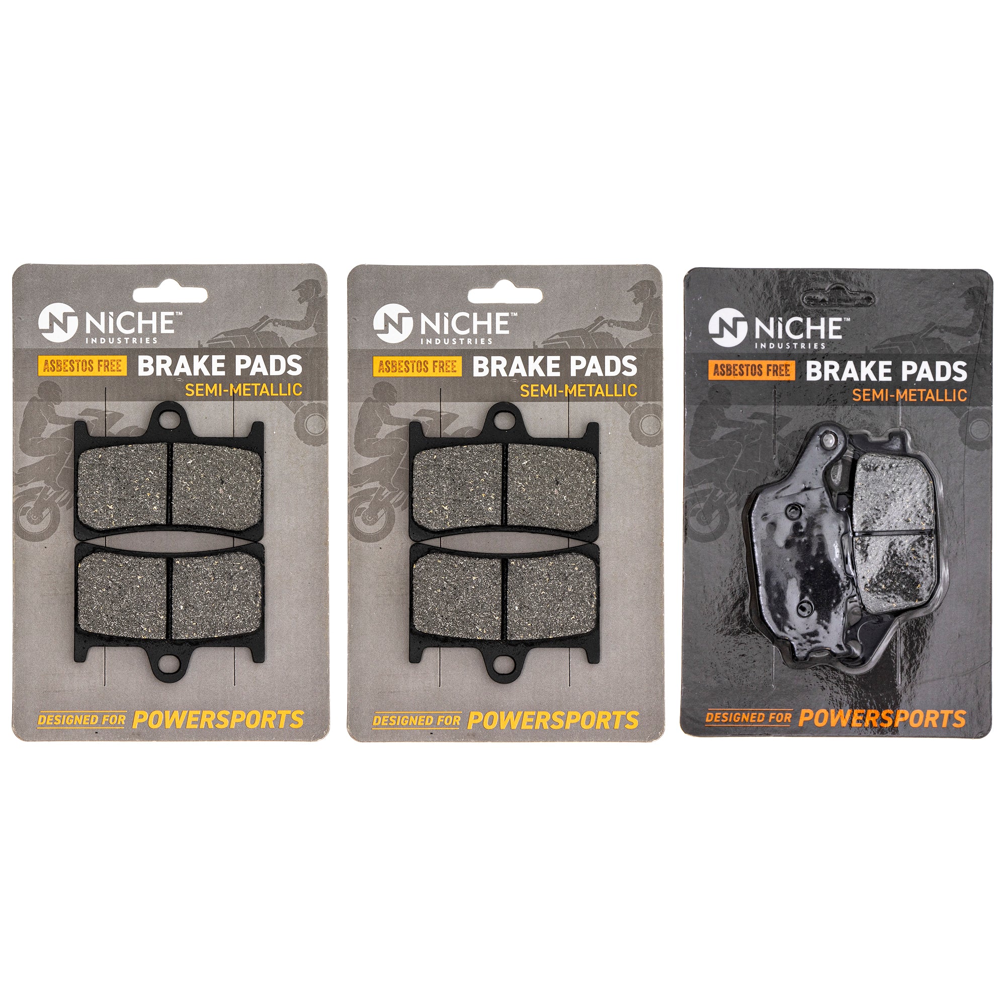 Semi-Metallic Brake Pad Set Front/Rear for zOTHER Yamaha FZ6R FZ6 5VX-25806-00-00 NICHE MK1002480