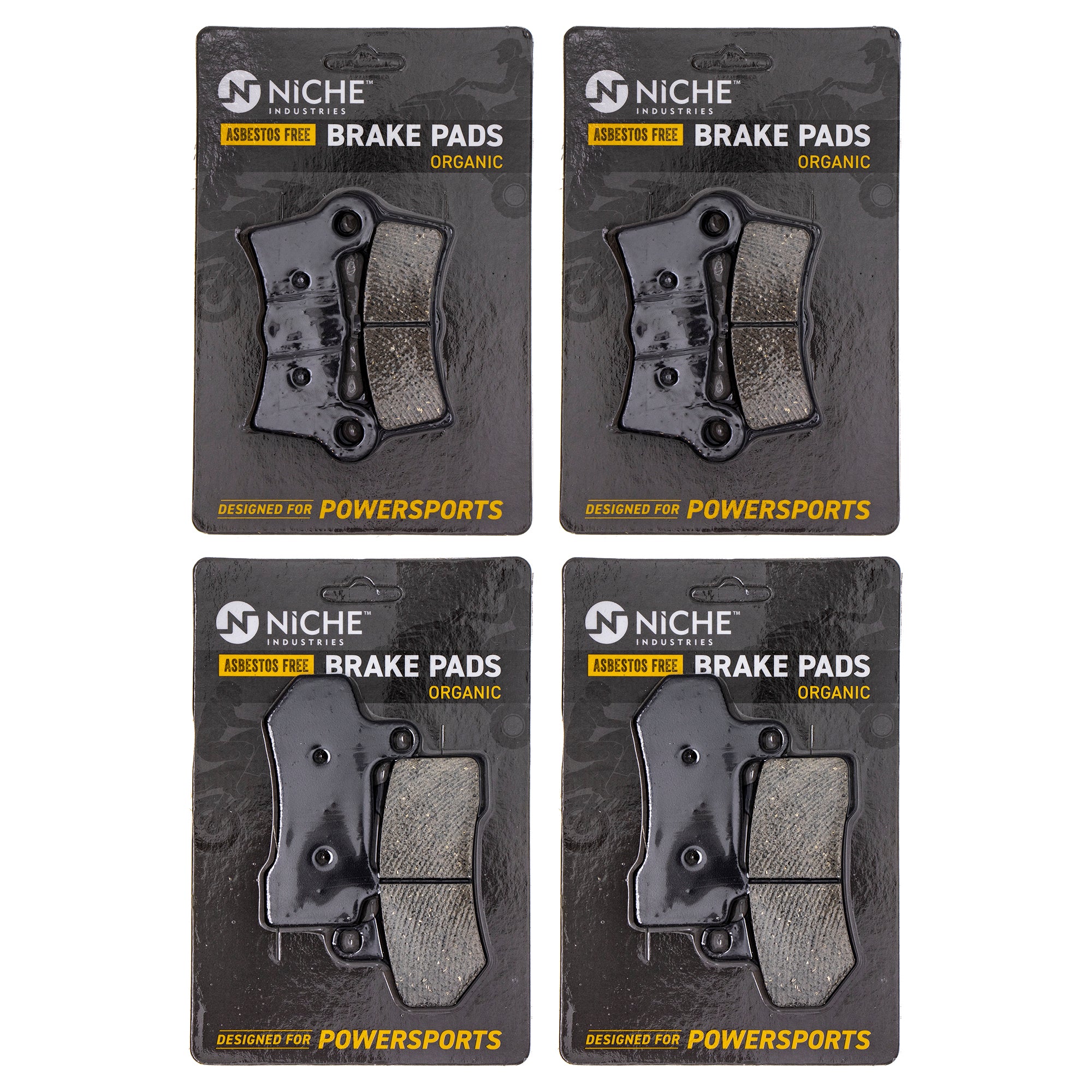 Organic Brake Pad Set for Harley Davidson Tri Street 41854-08 83911-09B NICHE MK1002501
