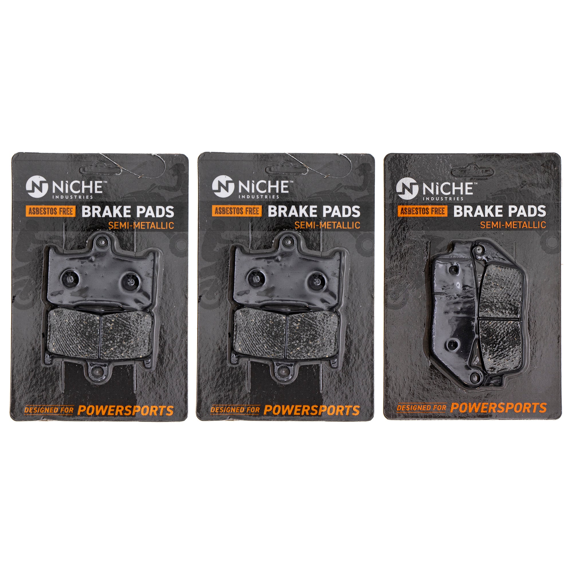 Semi-Metallic Brake Pad Set Front/Rear for Victory Polaris Magnum Kingpin Hammer Cross NICHE MK1002543