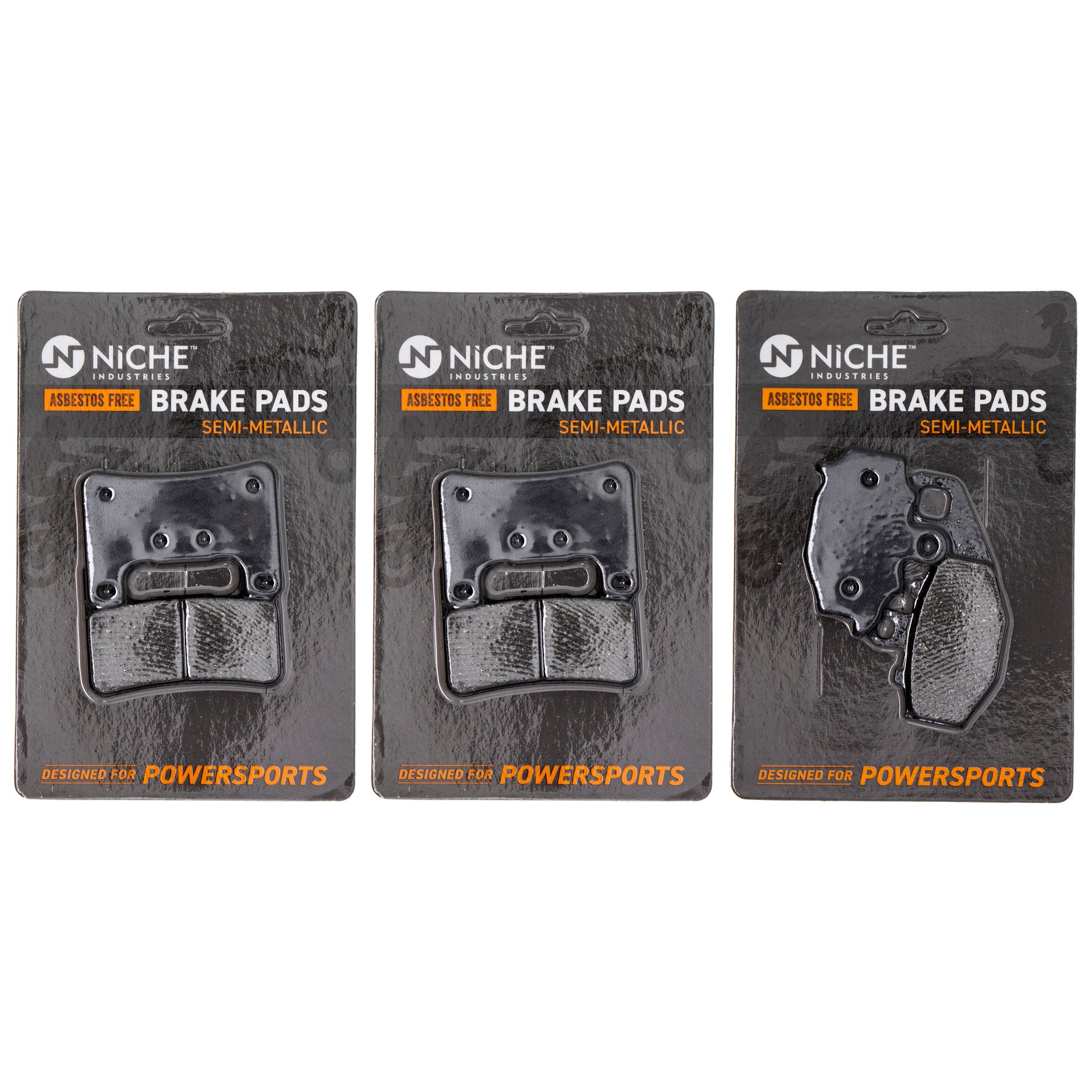 Semi-Metallic Brake Pad Set Front/Rear for Kawasaki Z1000 Ninja 43082-0119 43082-0113 NICHE MK1002553