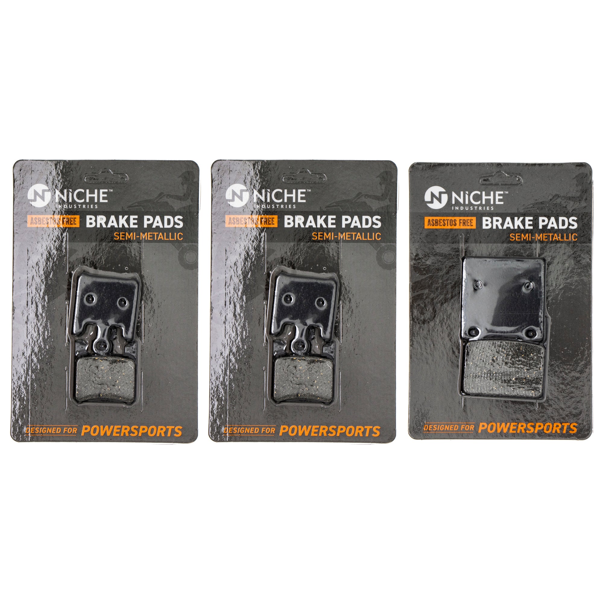 Semi-Metallic Brake Pad Set Front/Rear for Kawasaki Ninja 43082-1257 43082-0030 NICHE MK1002580