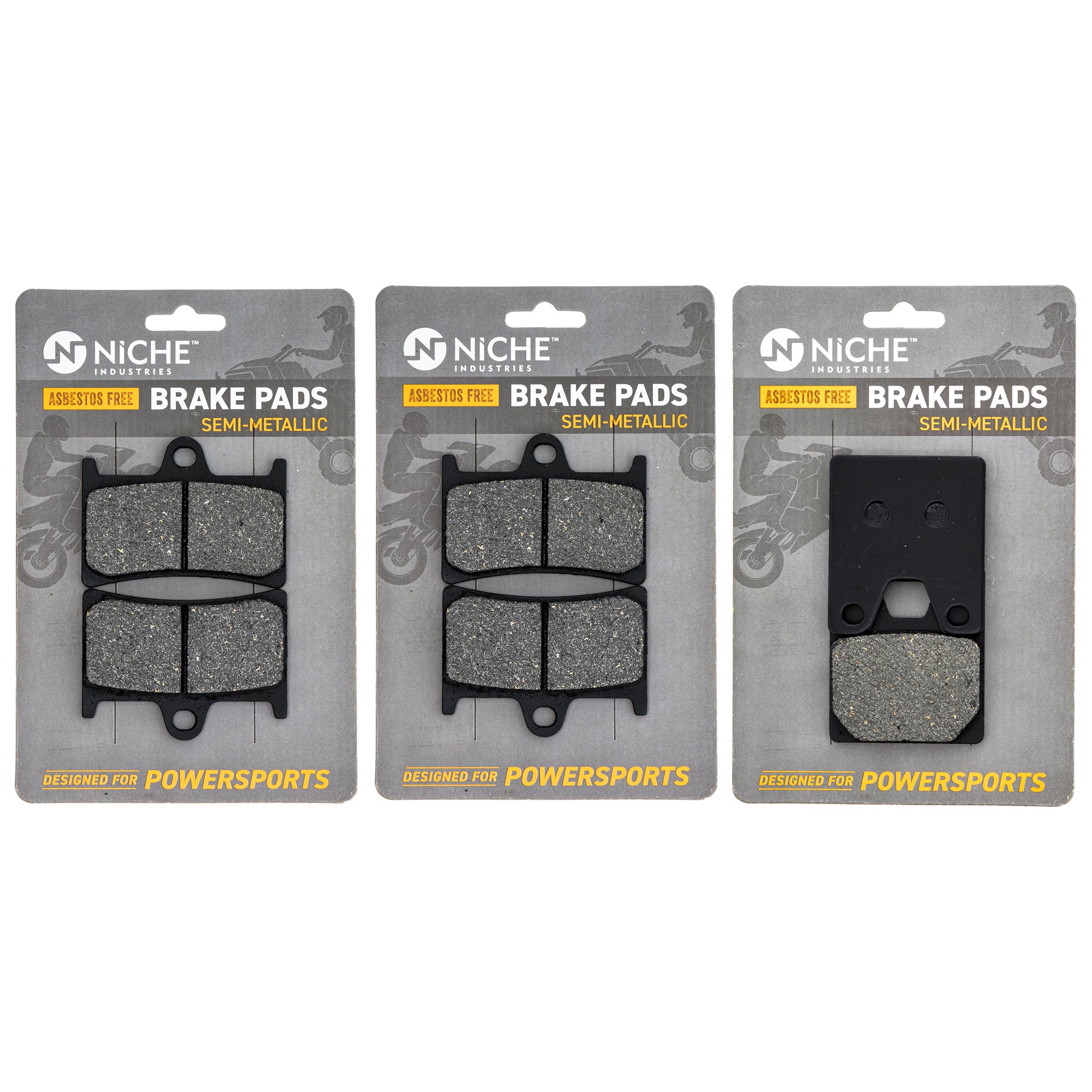 Semi-Metallic Brake Pad Set Front/Rear for zOTHER Yamaha YZF 5JJ-W0045-00-00 NICHE MK1002592