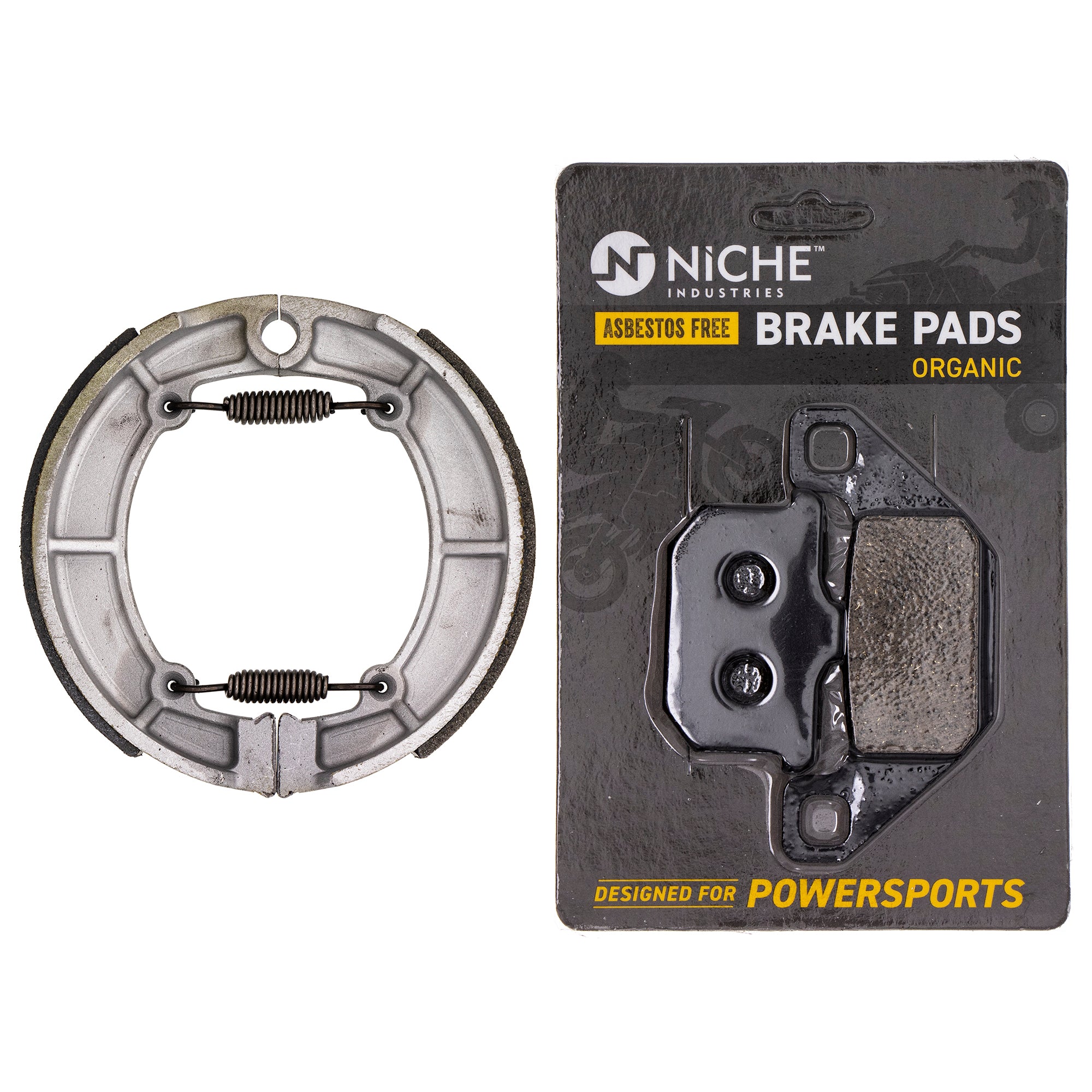 Complete Organic Brake Pad & Shoe Set for zOTHER Kawasaki Vulcan 454 43082-1062 41048-1070 NICHE MK1002595