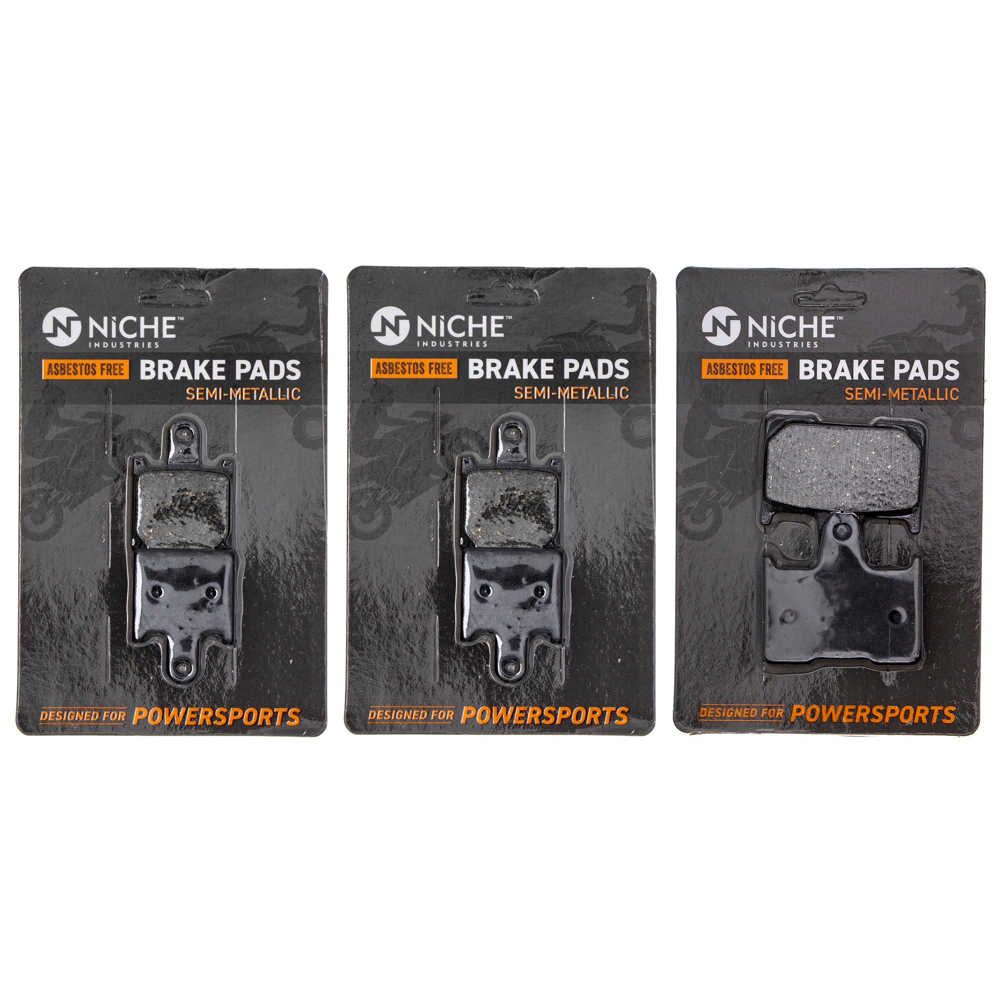 Semi-Metallic Brake Pad Set Front/Rear for zOTHER Kawasaki Ninja Concours 43082-0055 NICHE MK1002598