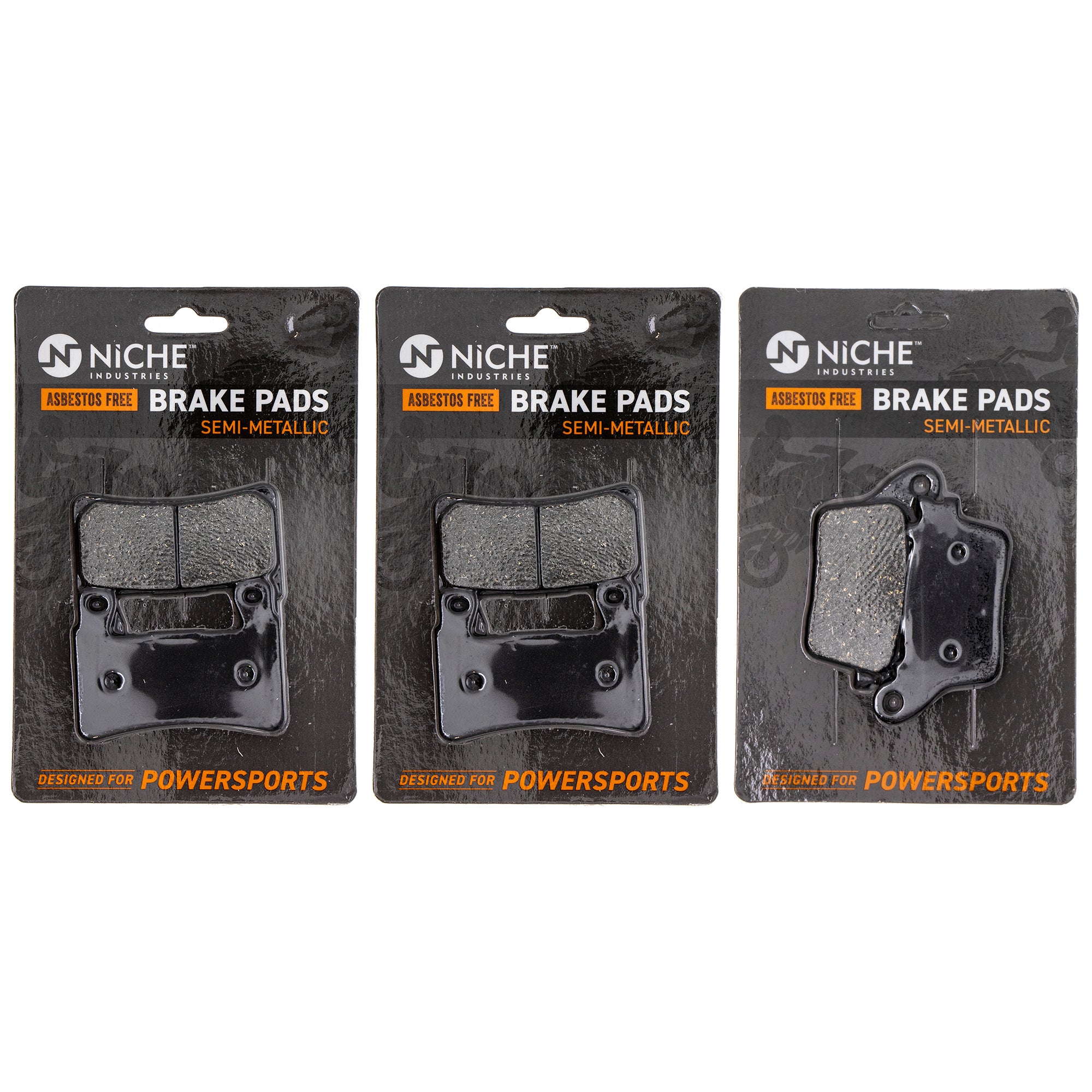 Semi-Metallic Brake Pad Set Front/Rear for zOTHER Kawasaki Honda Harley Davidson Ninja NICHE MK1002606