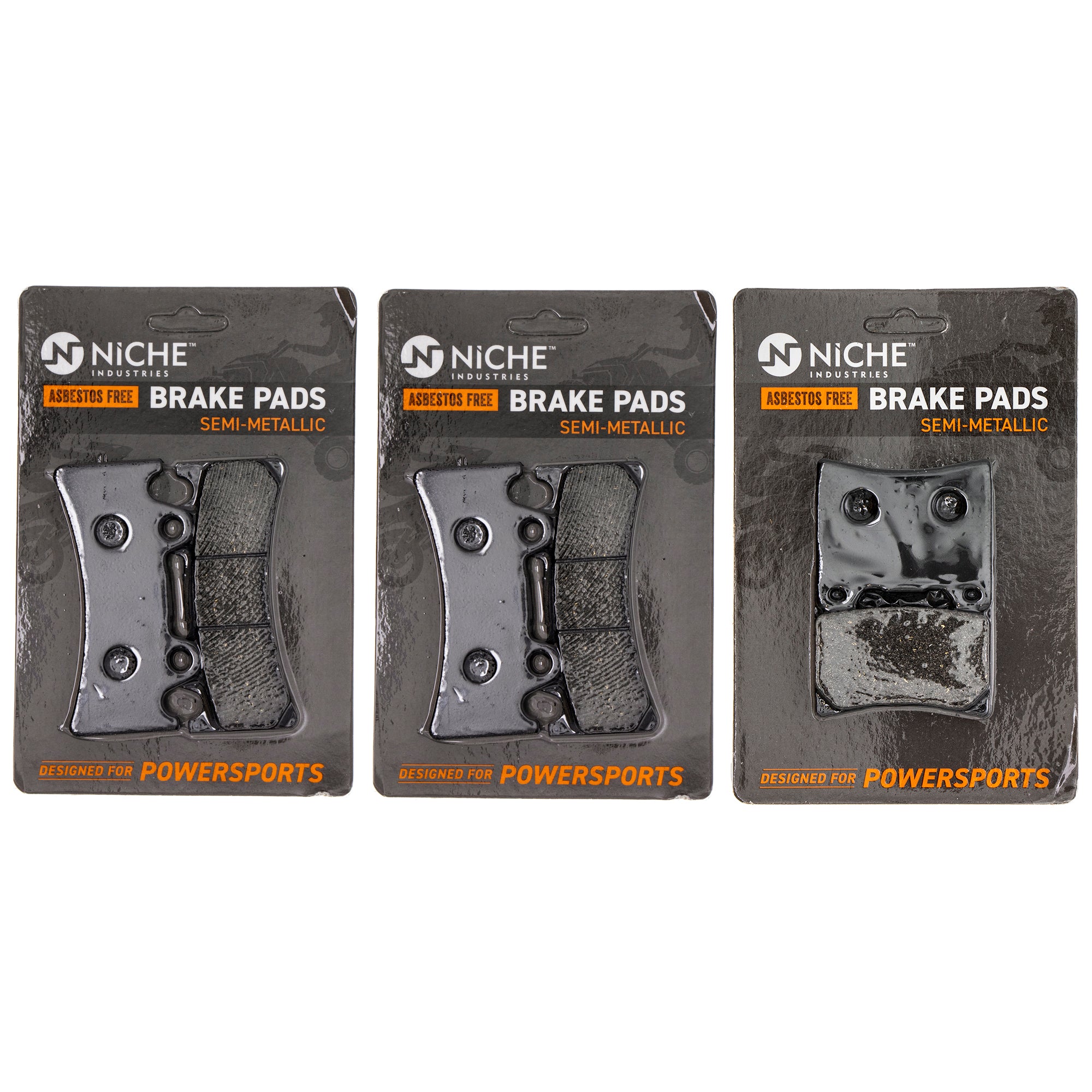 Semi-Metallic Brake Pad Set Front/Rear for zOTHER Yamaha YZF750R FZR1000 1FK-W0046-01-00 NICHE MK1002659