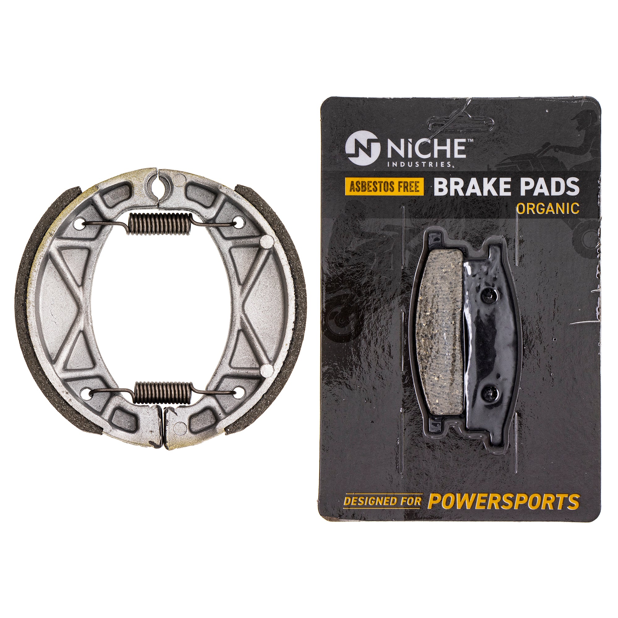 Complete Organic Brake Pad with Shoe Set for zOTHER Yamaha TTR125LE TTR125L TTR125E NICHE MK1002668