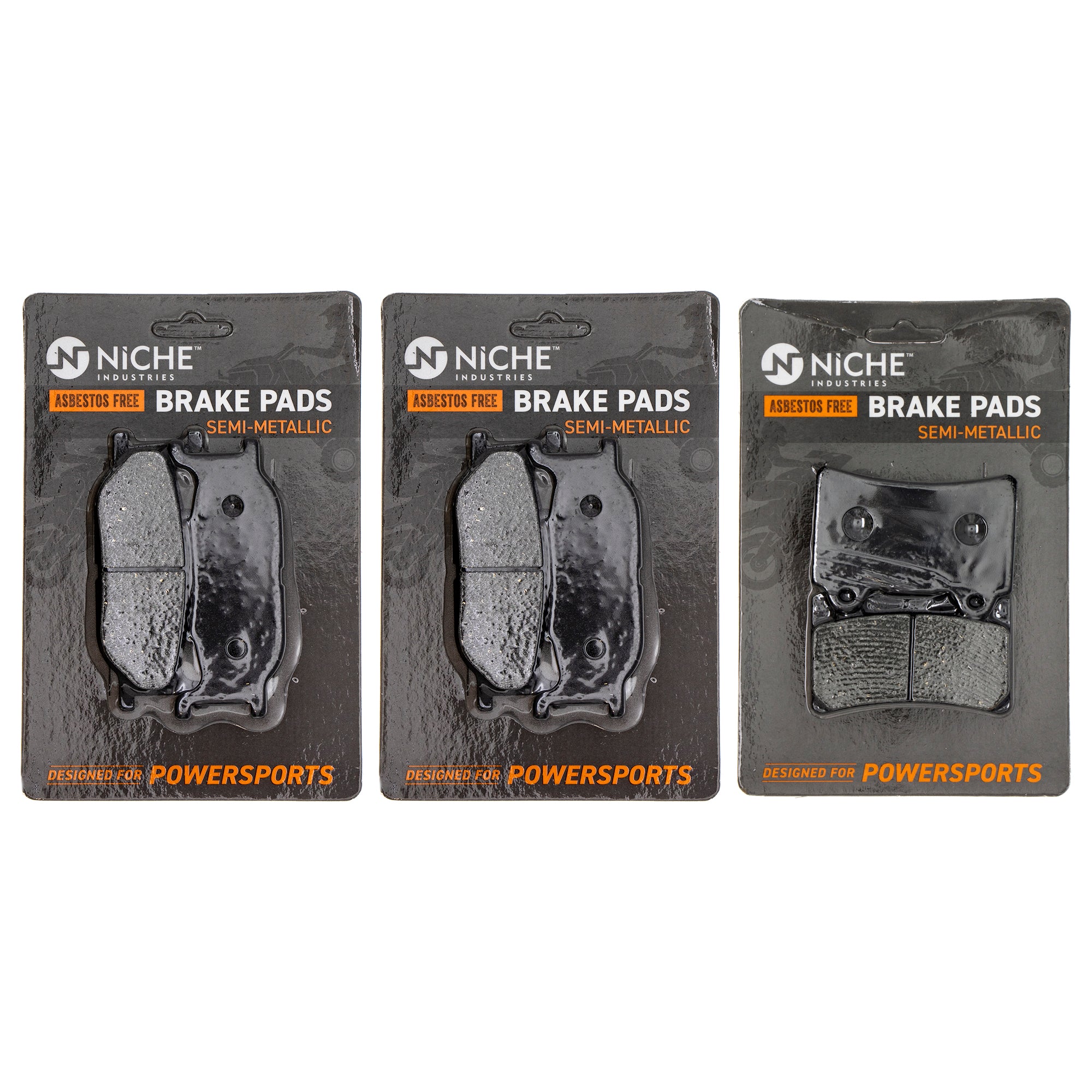 Semi-Metallic Brake Pad Set Front/Rear for zOTHER Yamaha Royal Road 4WM-W0045-00-00 NICHE MK1002696