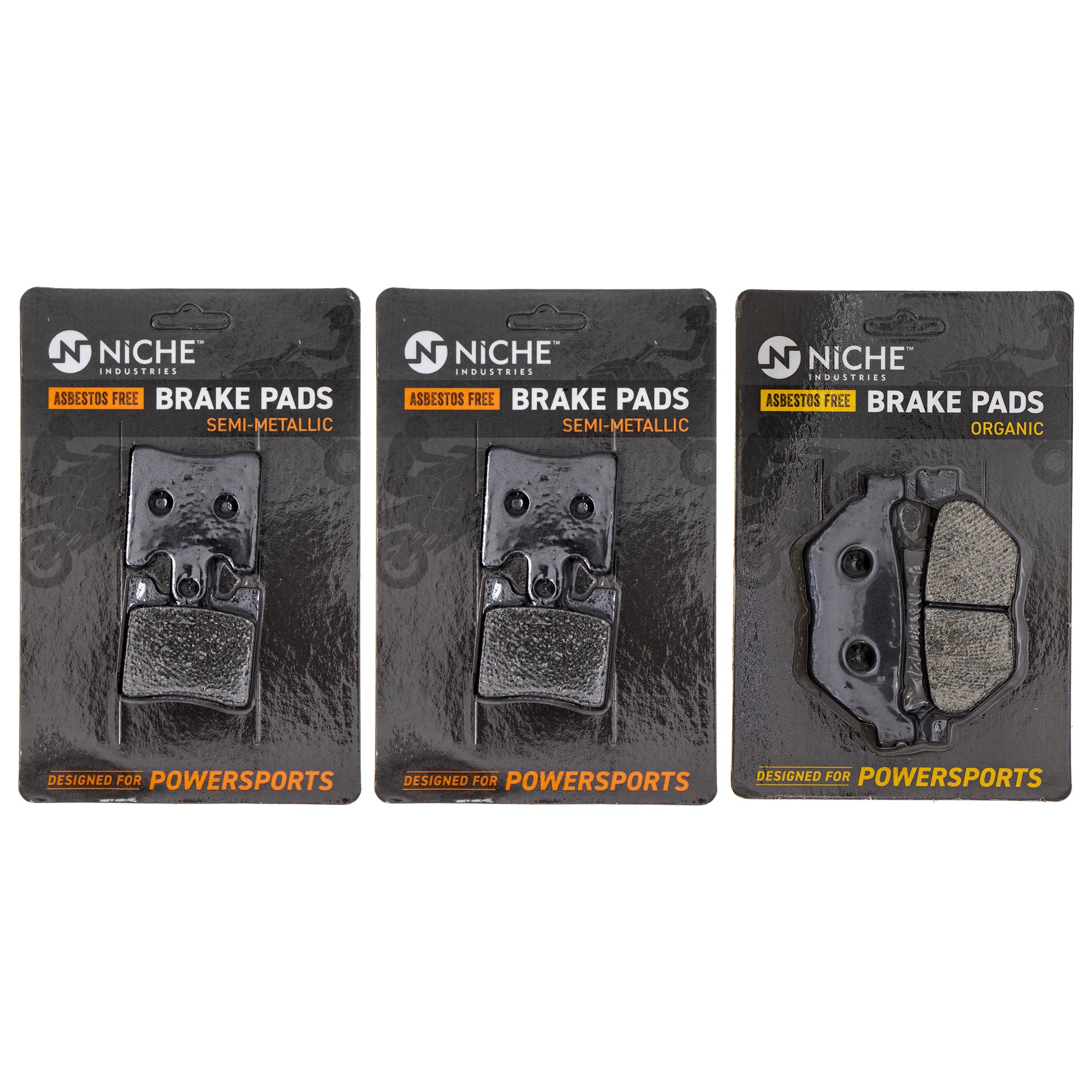 Semi-Metallic Brake Pad Set Front/Rear for Yamaha FJR1300 3P6-W0045-00-00 3P6-W0046-50-00 NICHE MK1002730