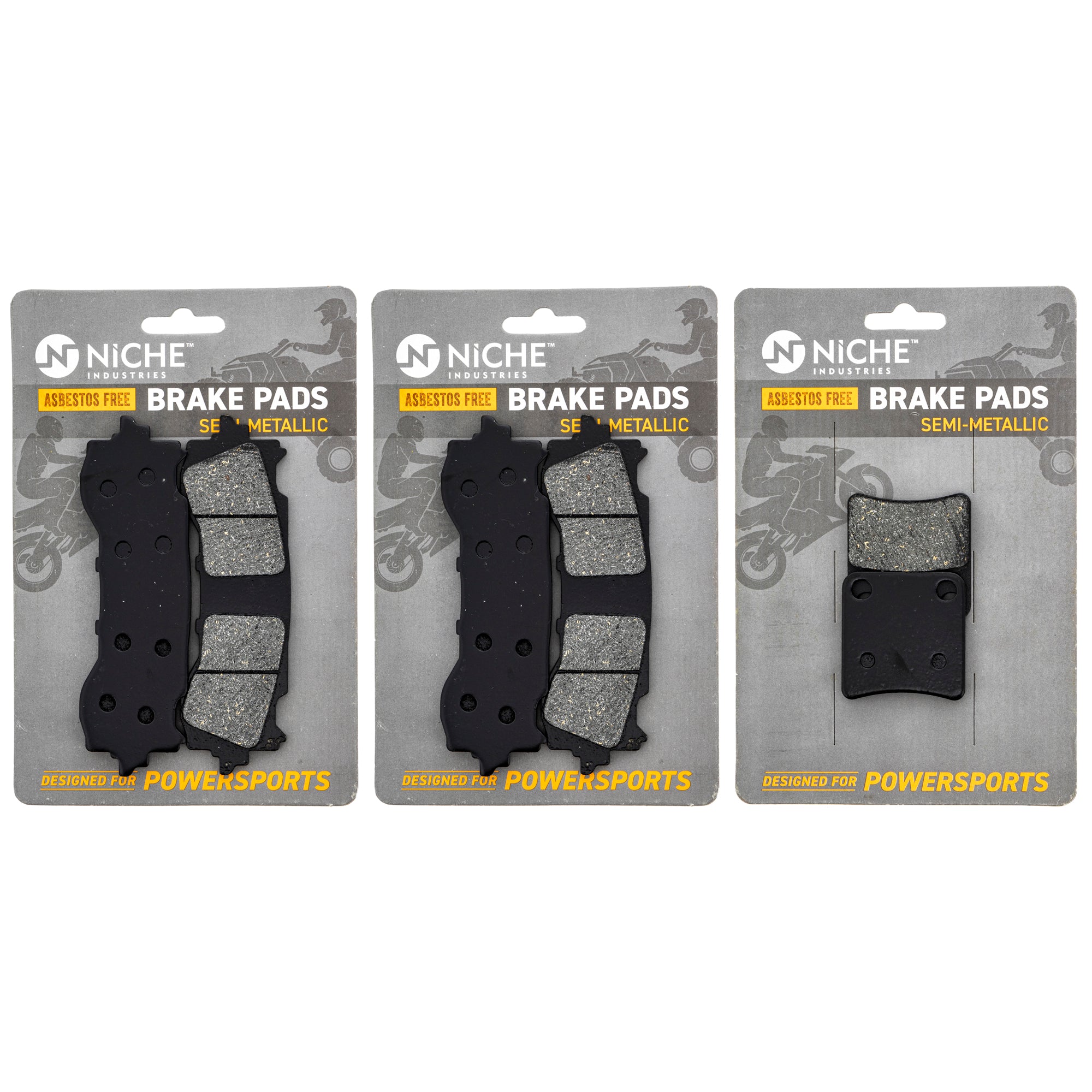 Semi-Metallic Brake Pad Set Front/Rear for Honda Goldwing 06455-MKC-A01 06436-MEH-006 NICHE MK1002742