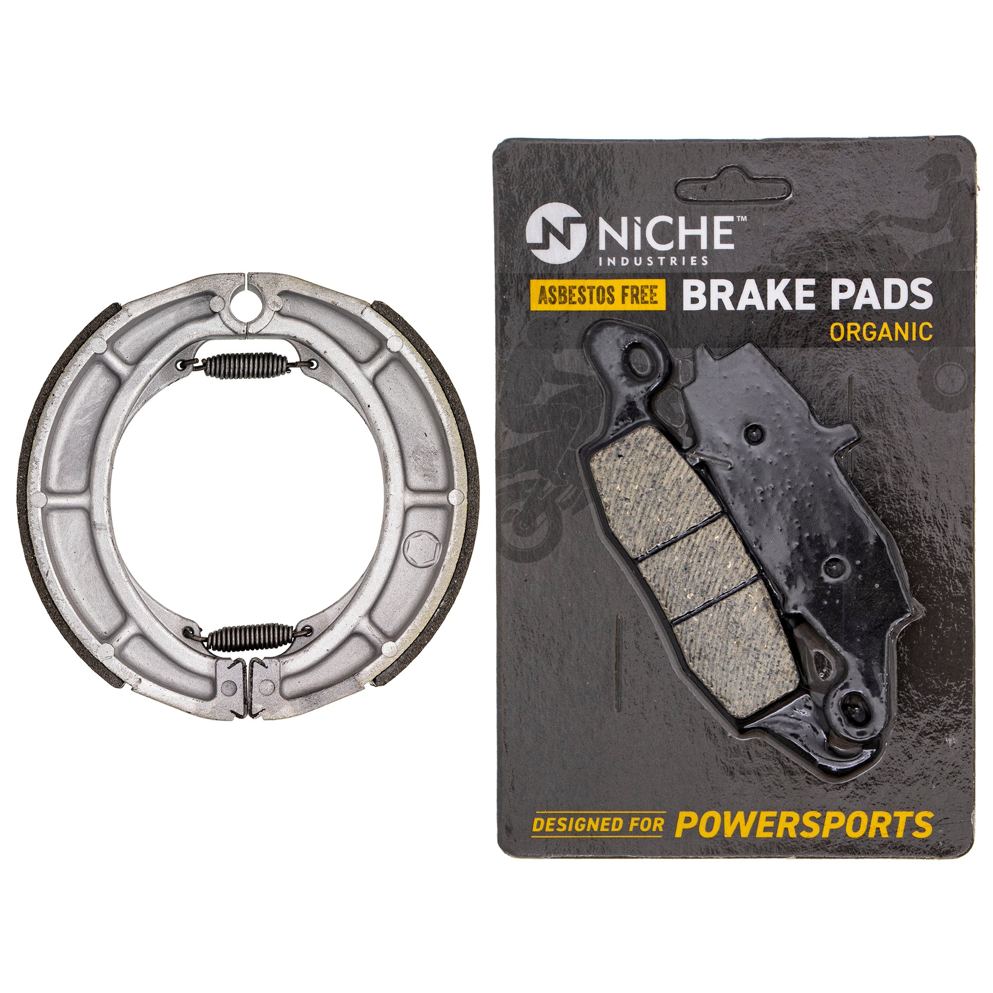 Complete Organic Brake Pad & Shoe Set for zOTHER Suzuki Marauder 59100-33870 64400-38810 NICHE MK1002773
