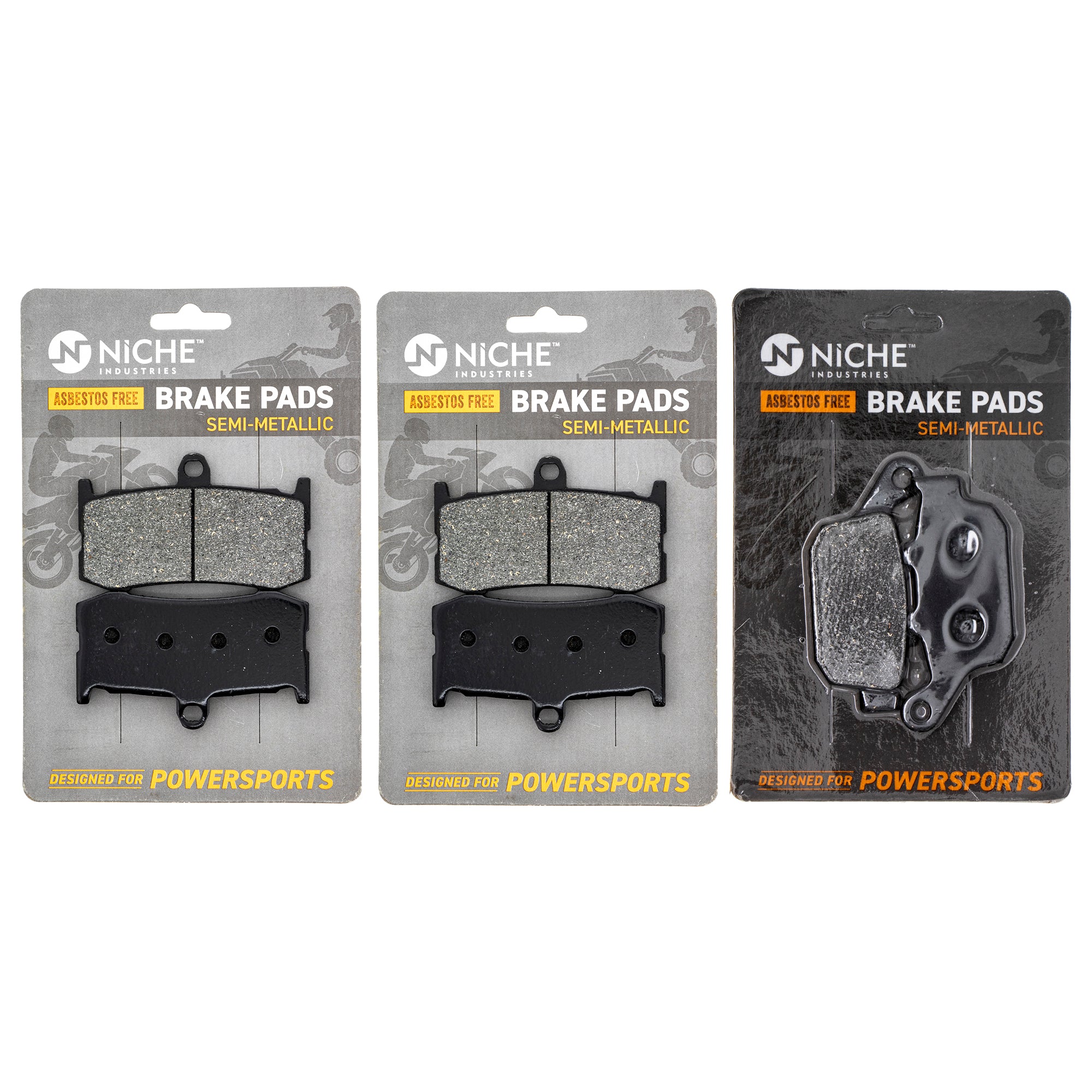 Semi-Metallic Brake Pad Set Front/Rear for zOTHER Yamaha Triumph Honda Daytona T2020602 NICHE MK1002813