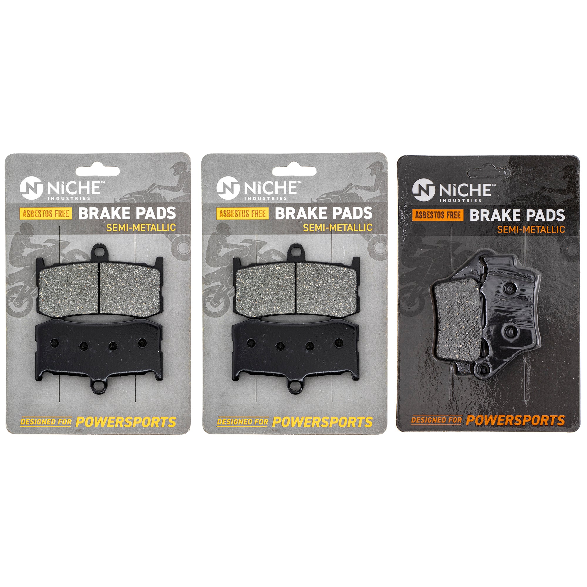 Semi-Metallic Brake Pad Set Front/Rear for zOTHER Yamaha Triumph Honda Daytona T2021221 NICHE MK1002815