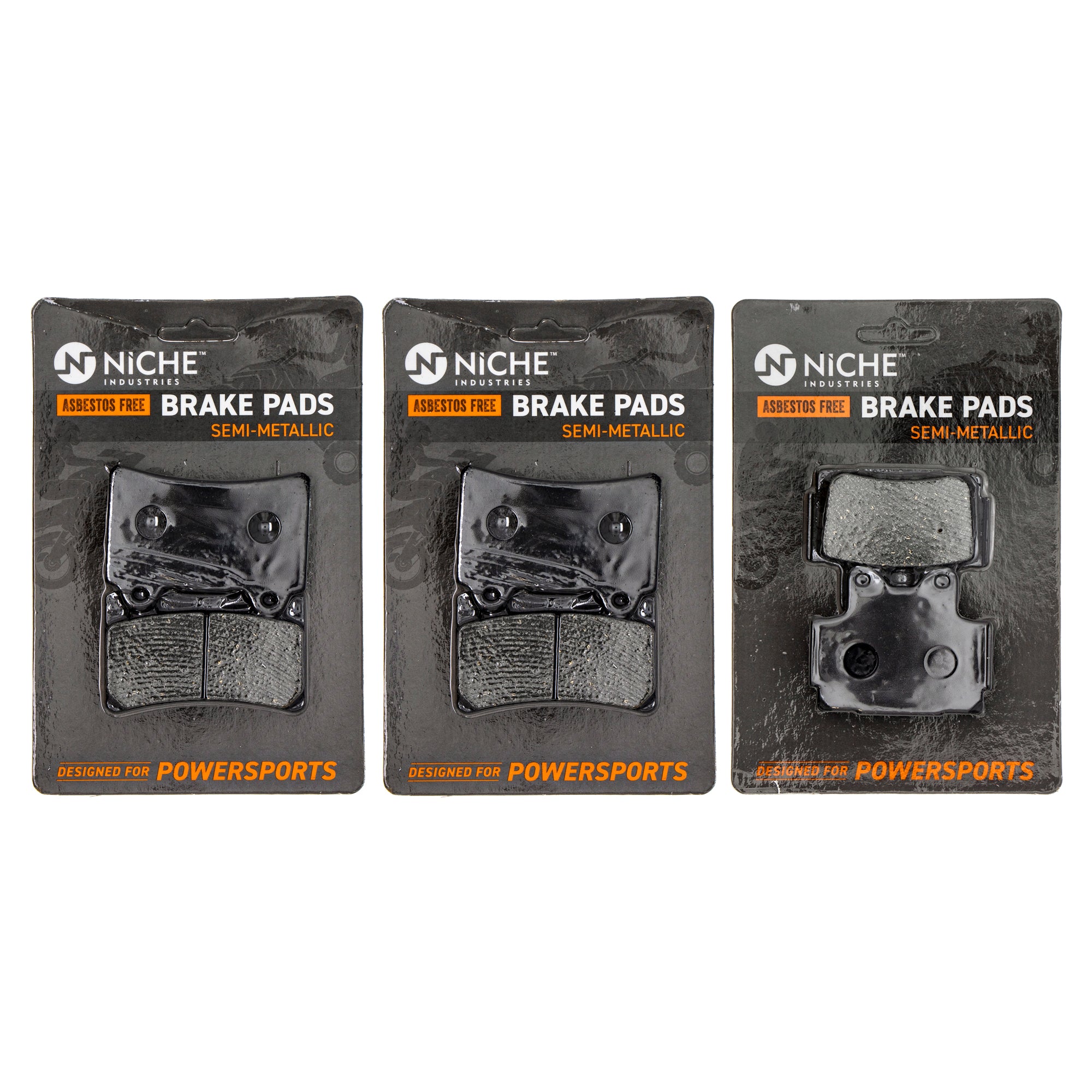 Semi-Metallic Brake Pad Set Front/Rear for zOTHER Yamaha FZR400S 4KG-25805-00-00 NICHE MK1002843
