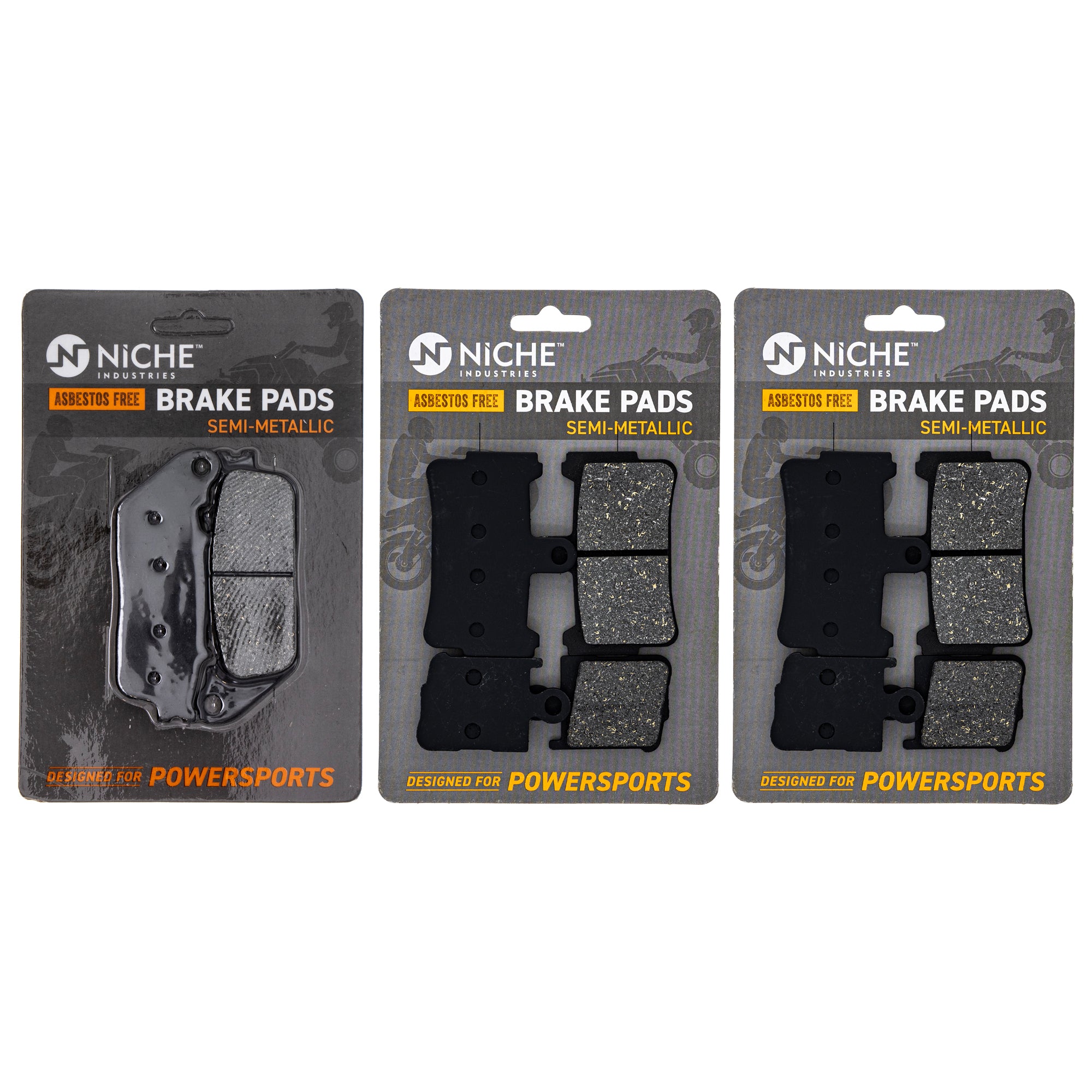 Semi-Metallic Brake Pad Set Front/Rear for zOTHER Honda Interceptor 06455-MGE-016 NICHE MK1002849
