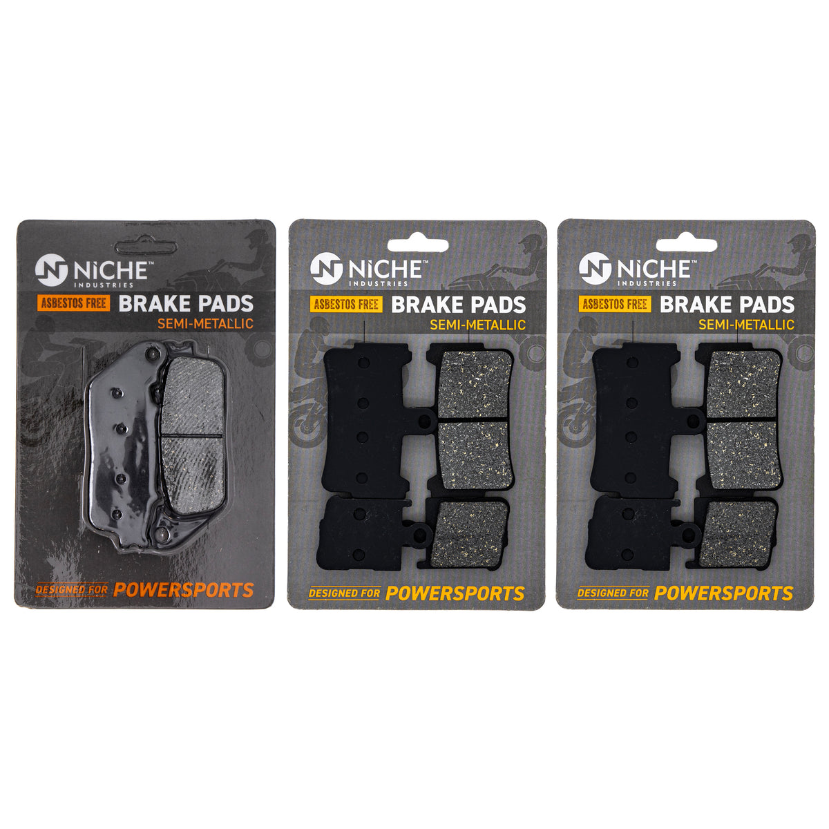 Semi-Metallic Brake Pad Set Front/Rear for zOTHER Honda Interceptor 06455-MGE-016 NICHE MK1002849