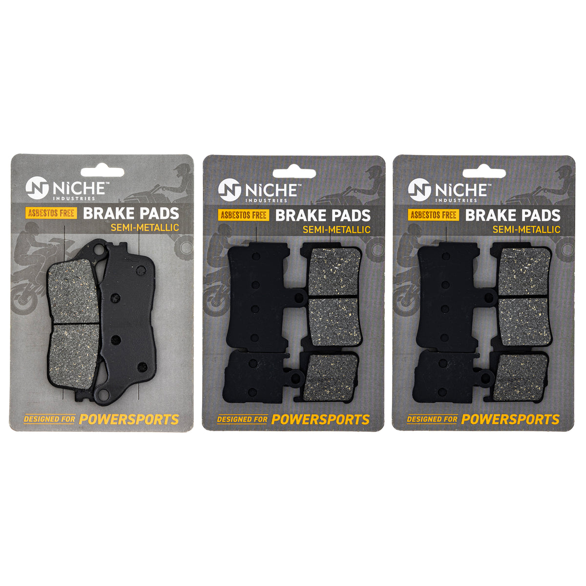 Semi-Metallic Brake Pad Set Front/Rear for zOTHER Honda Interceptor 06455-MGE-016 NICHE MK1002851