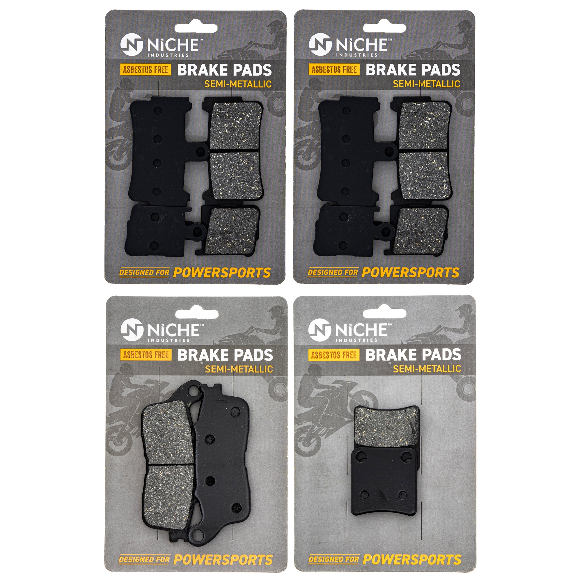 Full Semi-Metallic Brake & Parking Set for zOTHER Honda Interceptor 06436-MEH-006 NICHE MK1002853