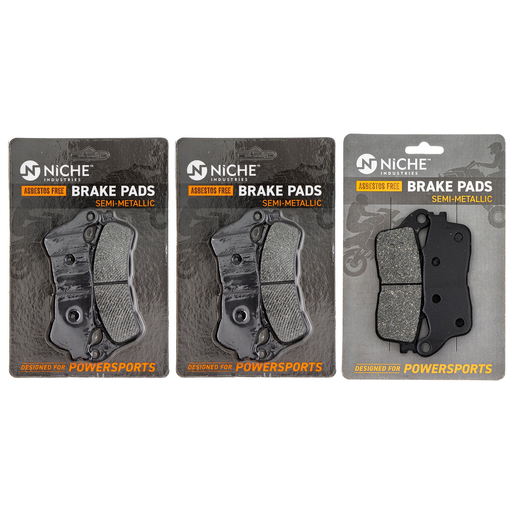 Semi-Metallic Brake Pad Set Front/Rear for zOTHER Honda Interceptor 06456-MCW-H03 NICHE MK1002871