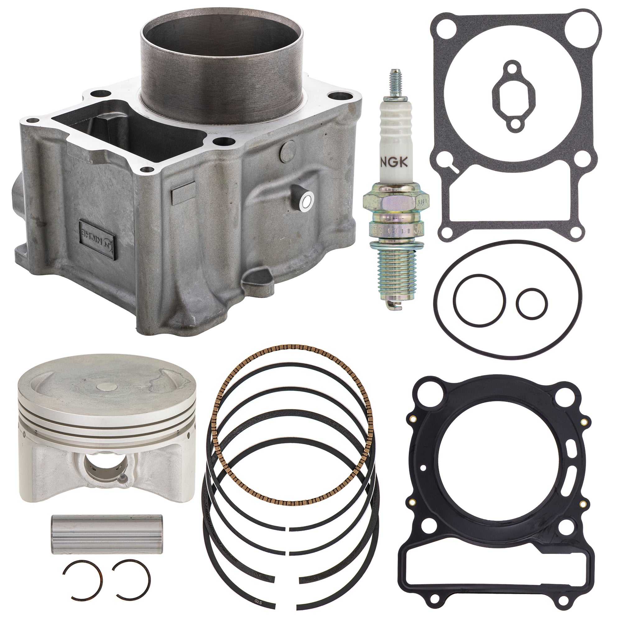 Cylinder Piston Gasket Spark Plug Kit for zOTHER Yamaha Kodiak Grizzly 93450-22027-00 NICHE MK1003419