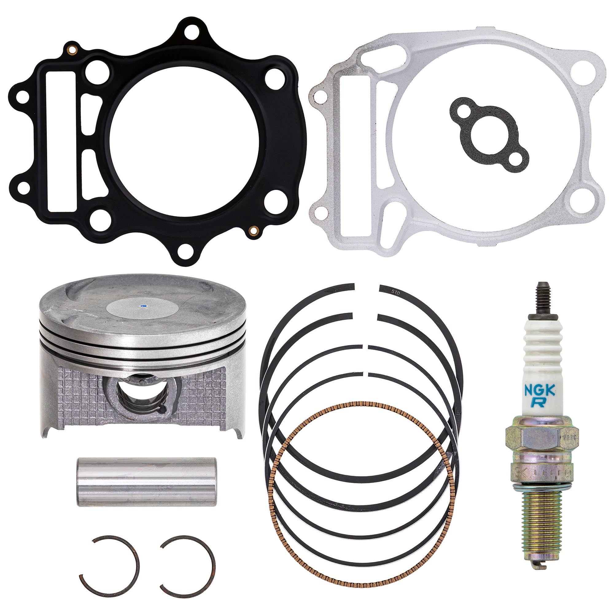 Piston Gasket Spark Plug Kit for Suzuki King Eiger 12837-19B10 12151-24A00 12140-38F10 NICHE MK1003426
