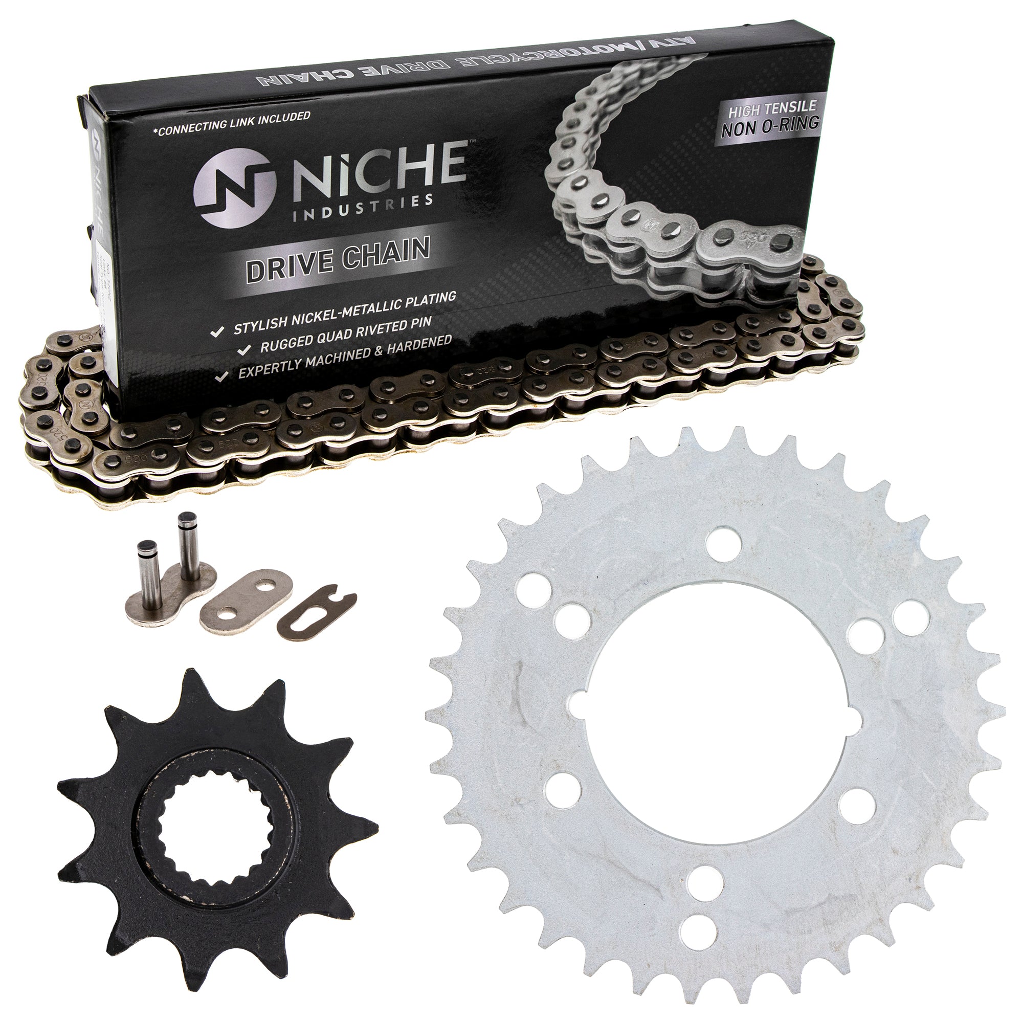 Drive Sprockets & Chain Kit for zOTHER Polaris JT Sprocket Xplorer Trail Sportsman 400L NICHE MK1003837