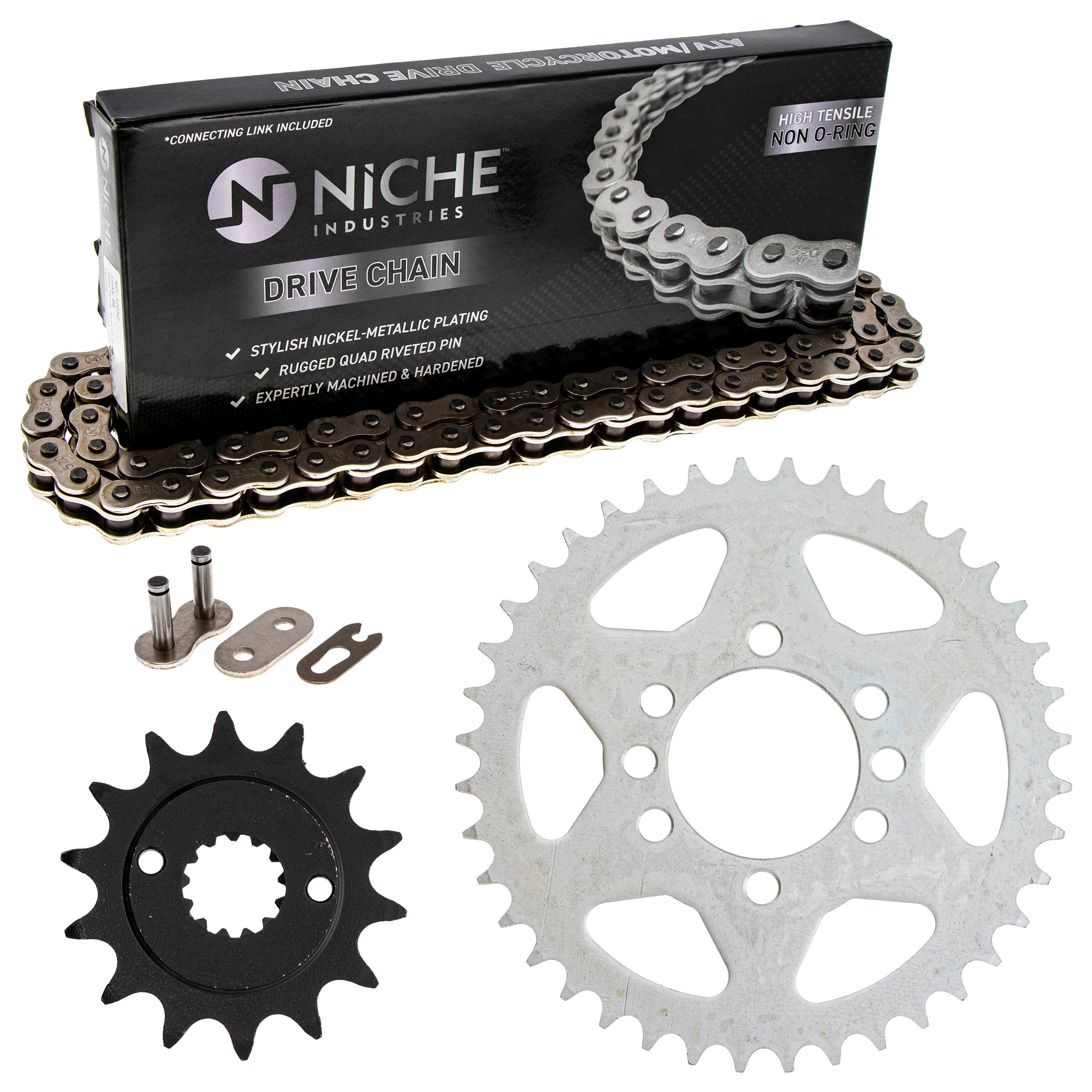 Drive Sprockets & Chain Kit for zOTHER Suzuki Kawasaki JT Sprocket Quadsport NICHE MK1003845