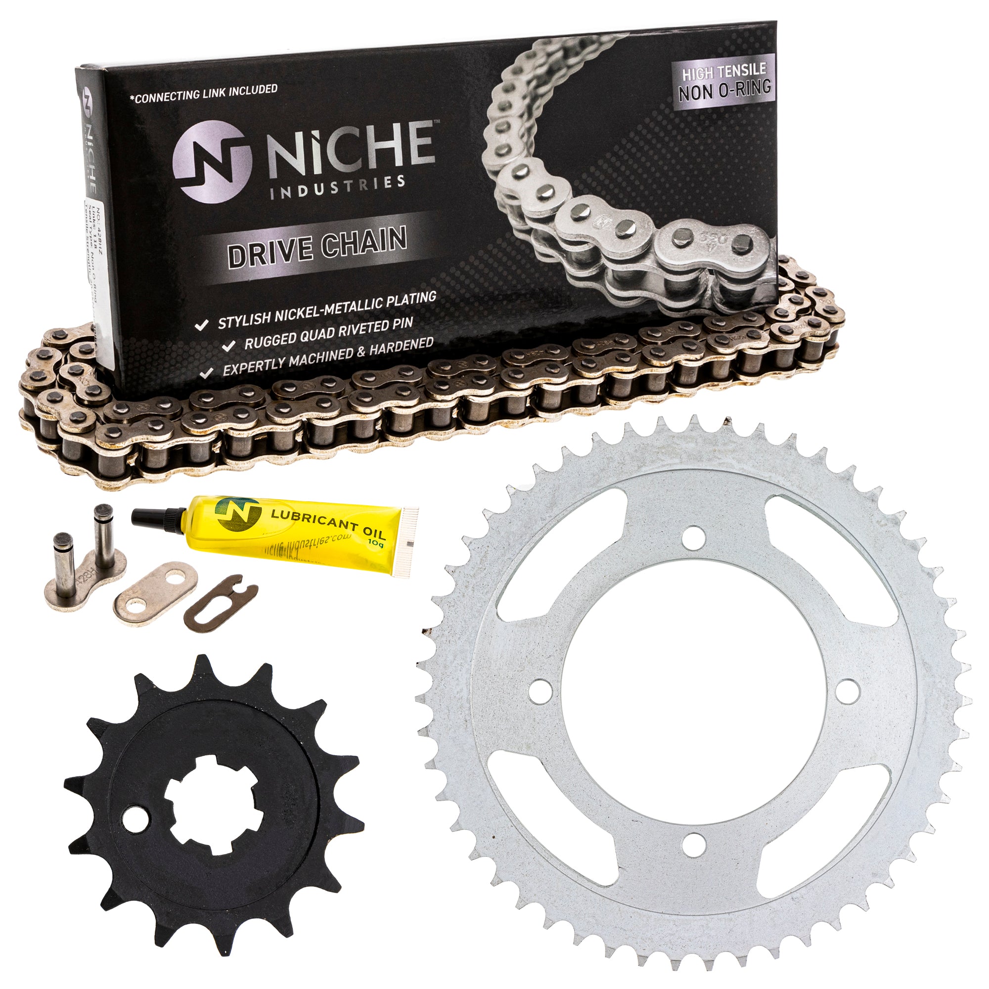 Drive Sprockets & Chain Kit for zOTHER Kawasaki KX80 KX100 13144-1022 47010165124 NICHE MK1003862