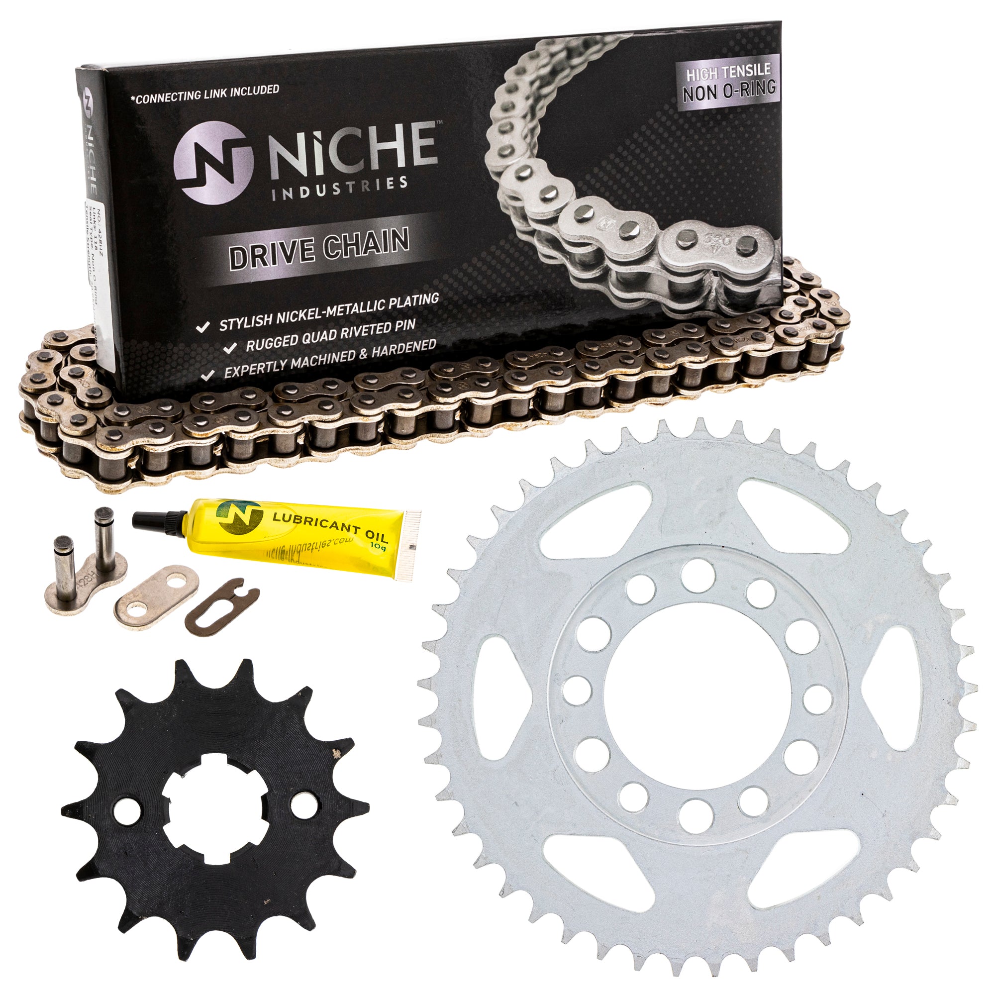 Drive Sprockets & Chain Kit for Yamaha TW200 93823-14149-00 9Y581-33119-00 248-25445-11-00 NICHE MK1003865
